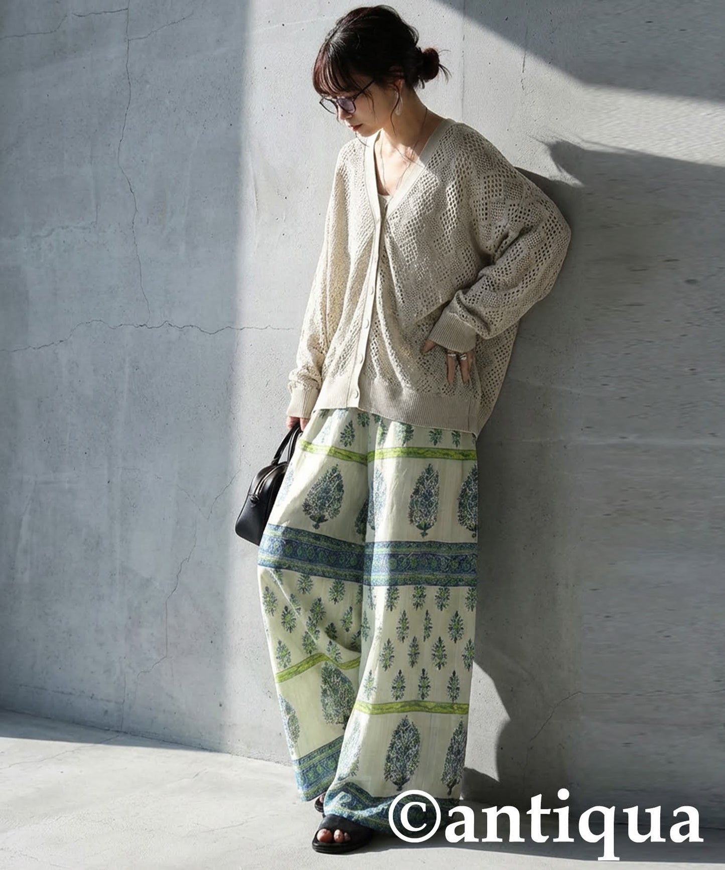 Openwork Knit Cardigan Ladies