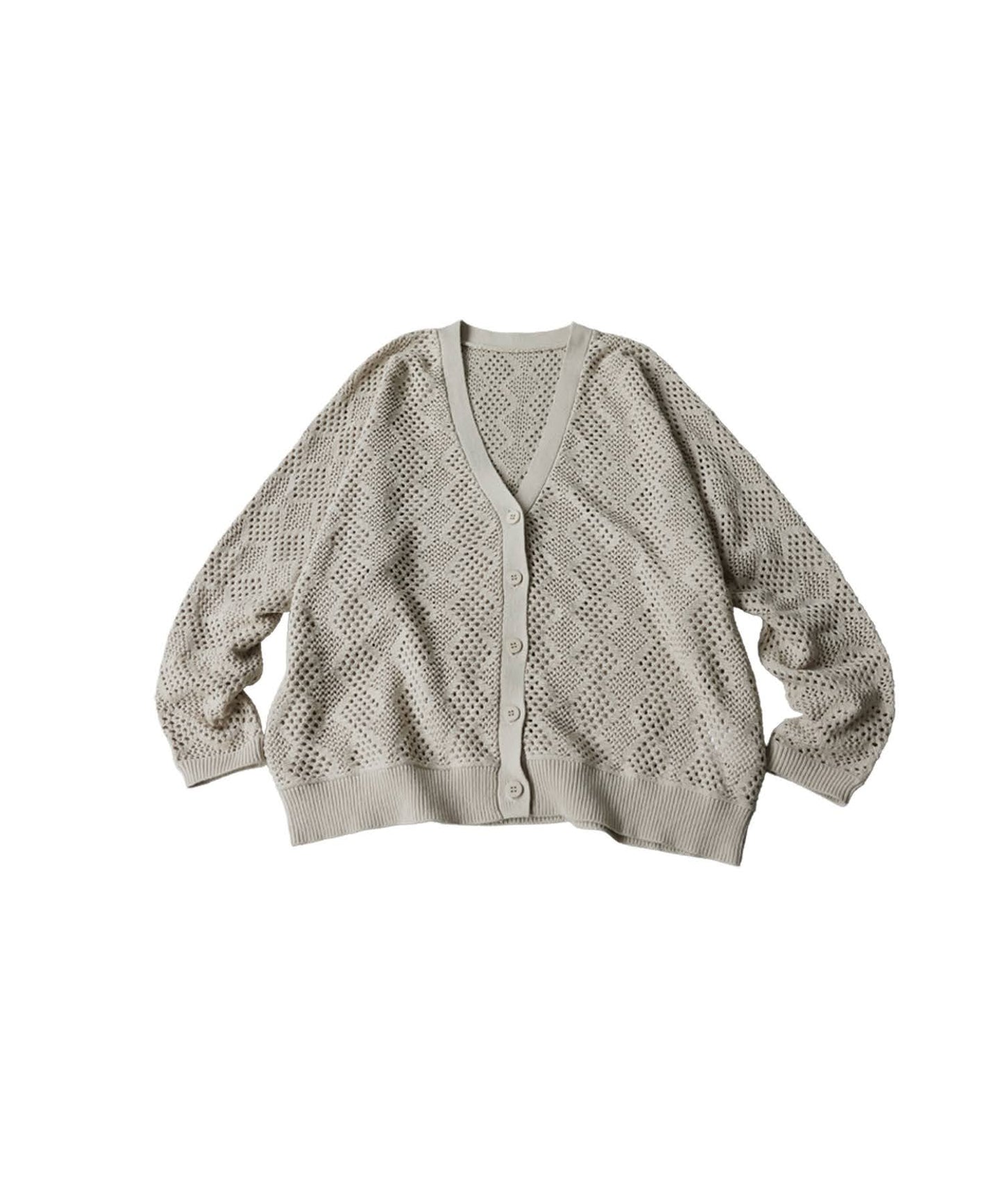 Openwork Knit Cardigan Ladies