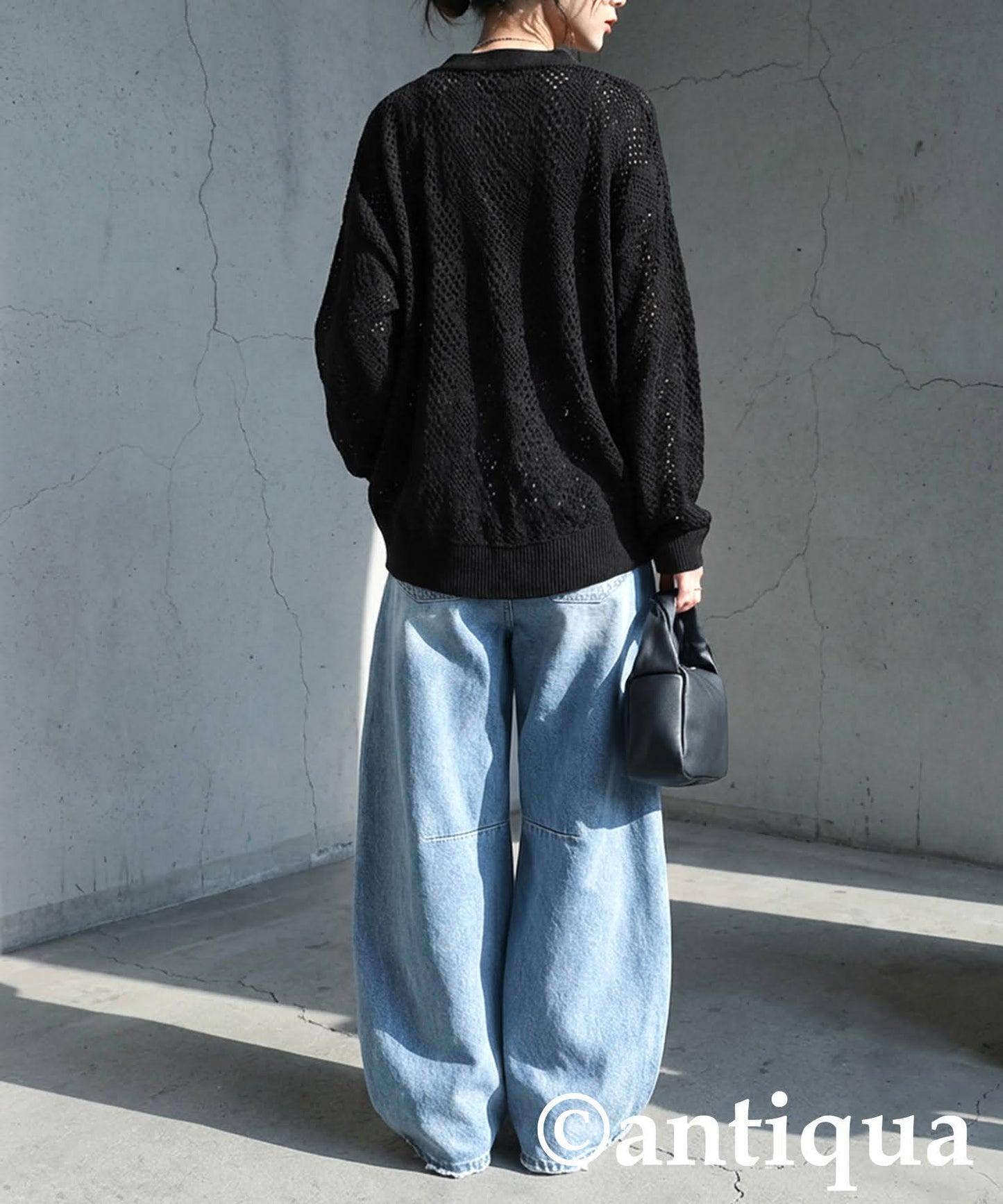 Openwork Knit Cardigan Ladies