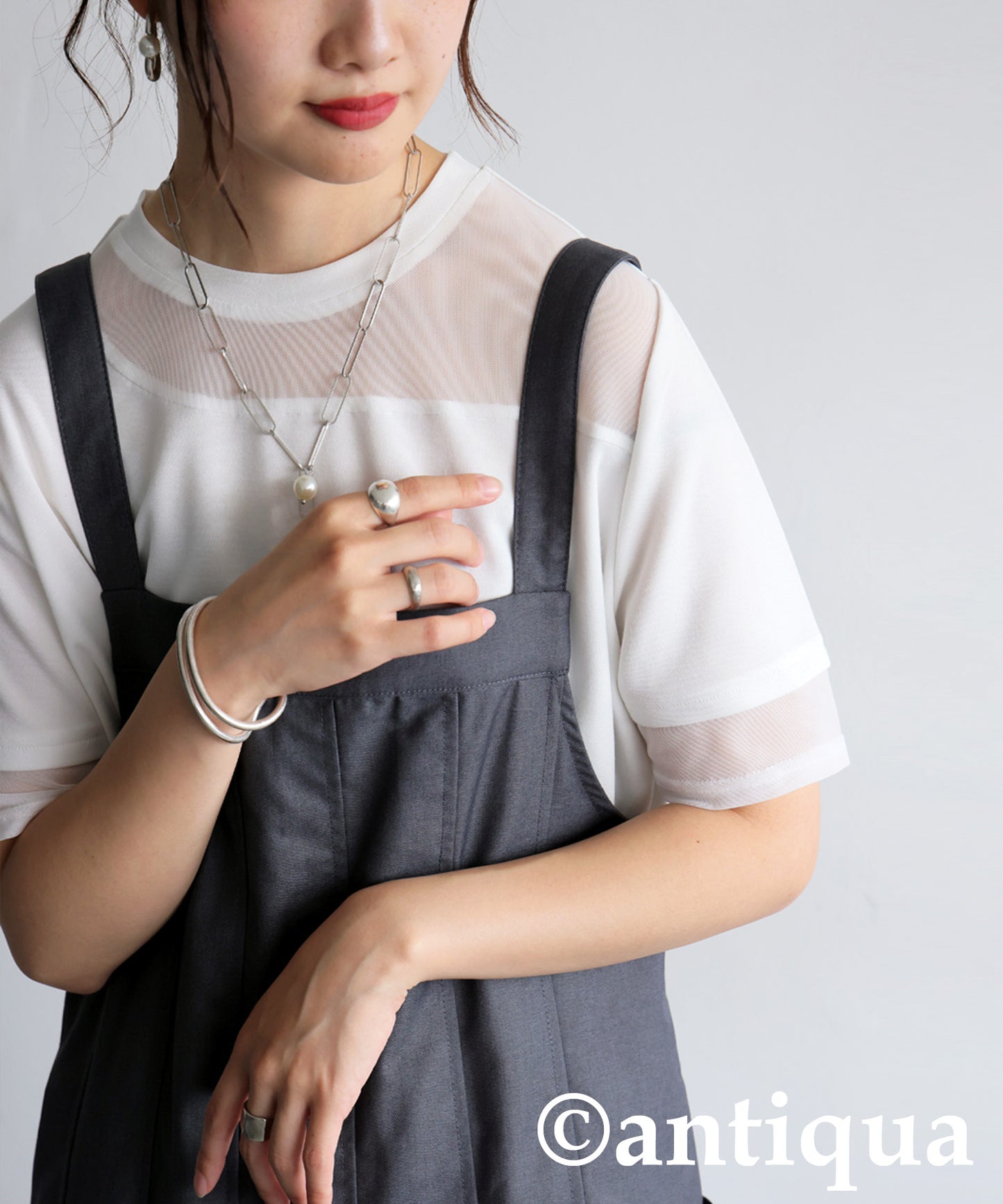 Ladies Sheer Short Sleeve Top