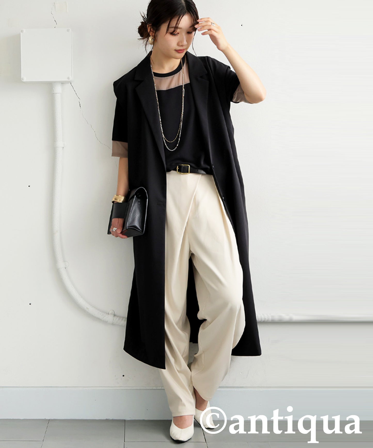 Ladies Sheer Short Sleeve Top