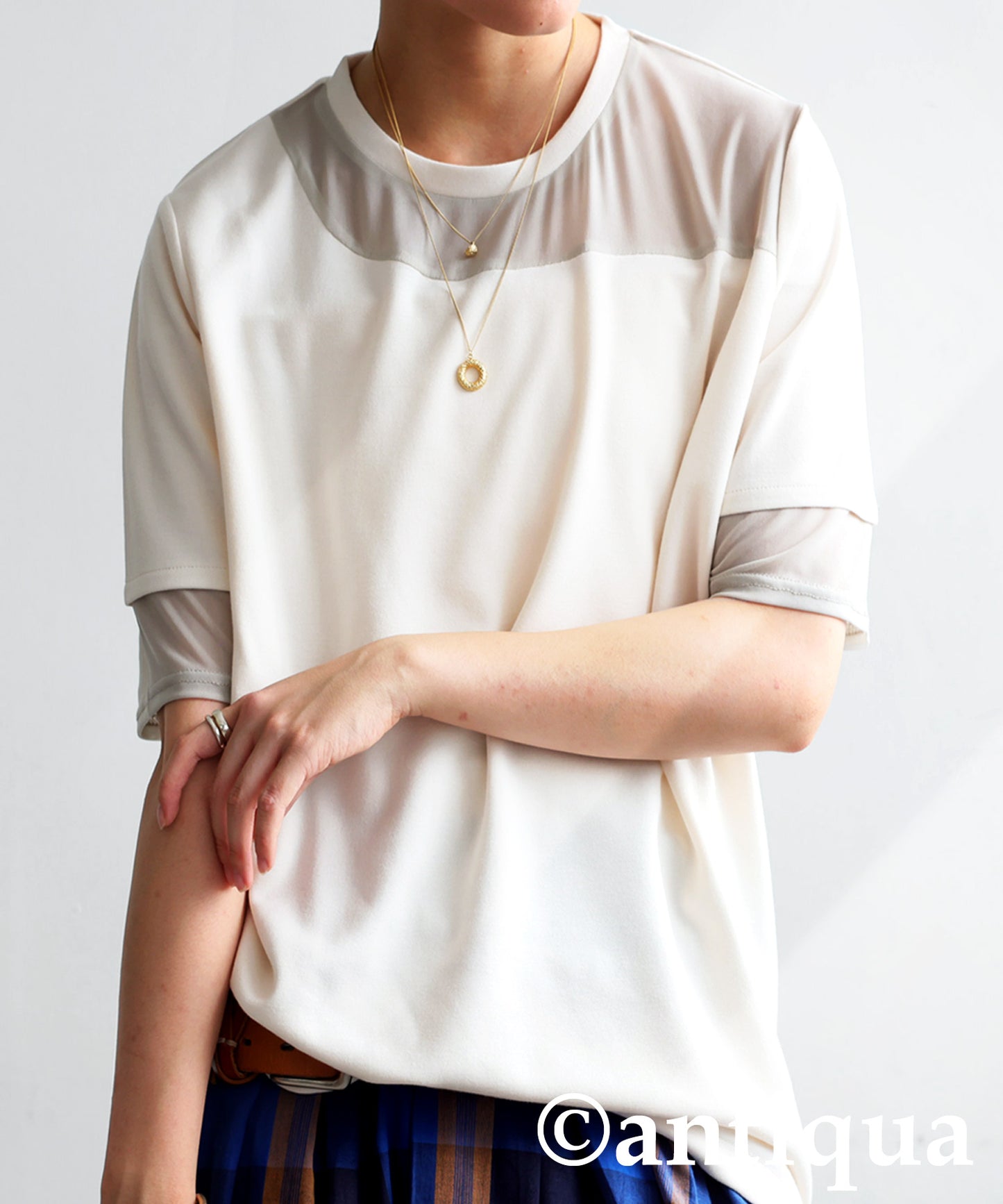 Ladies Sheer Short Sleeve Top