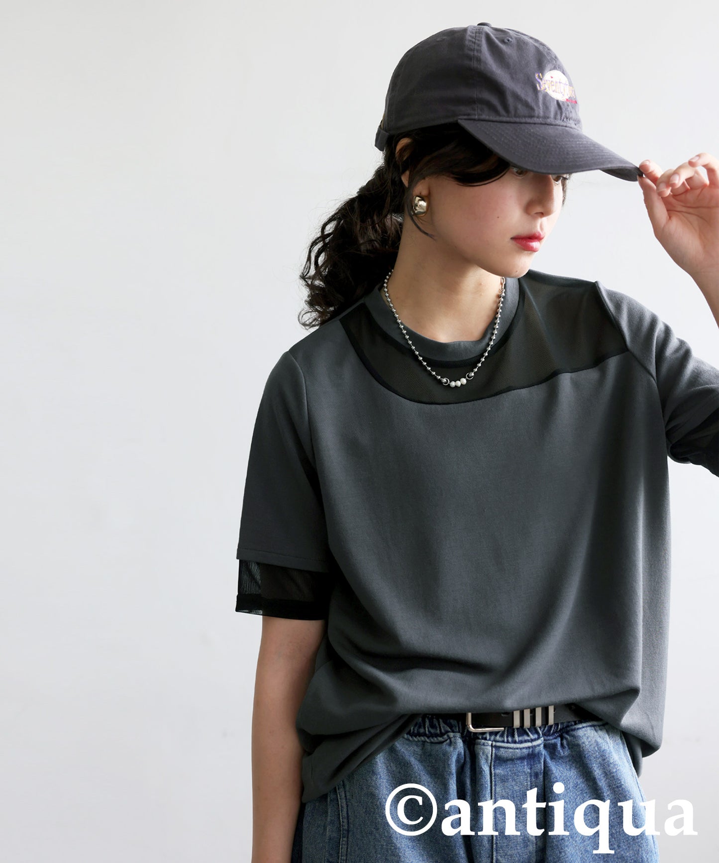 Ladies Sheer Short Sleeve Top