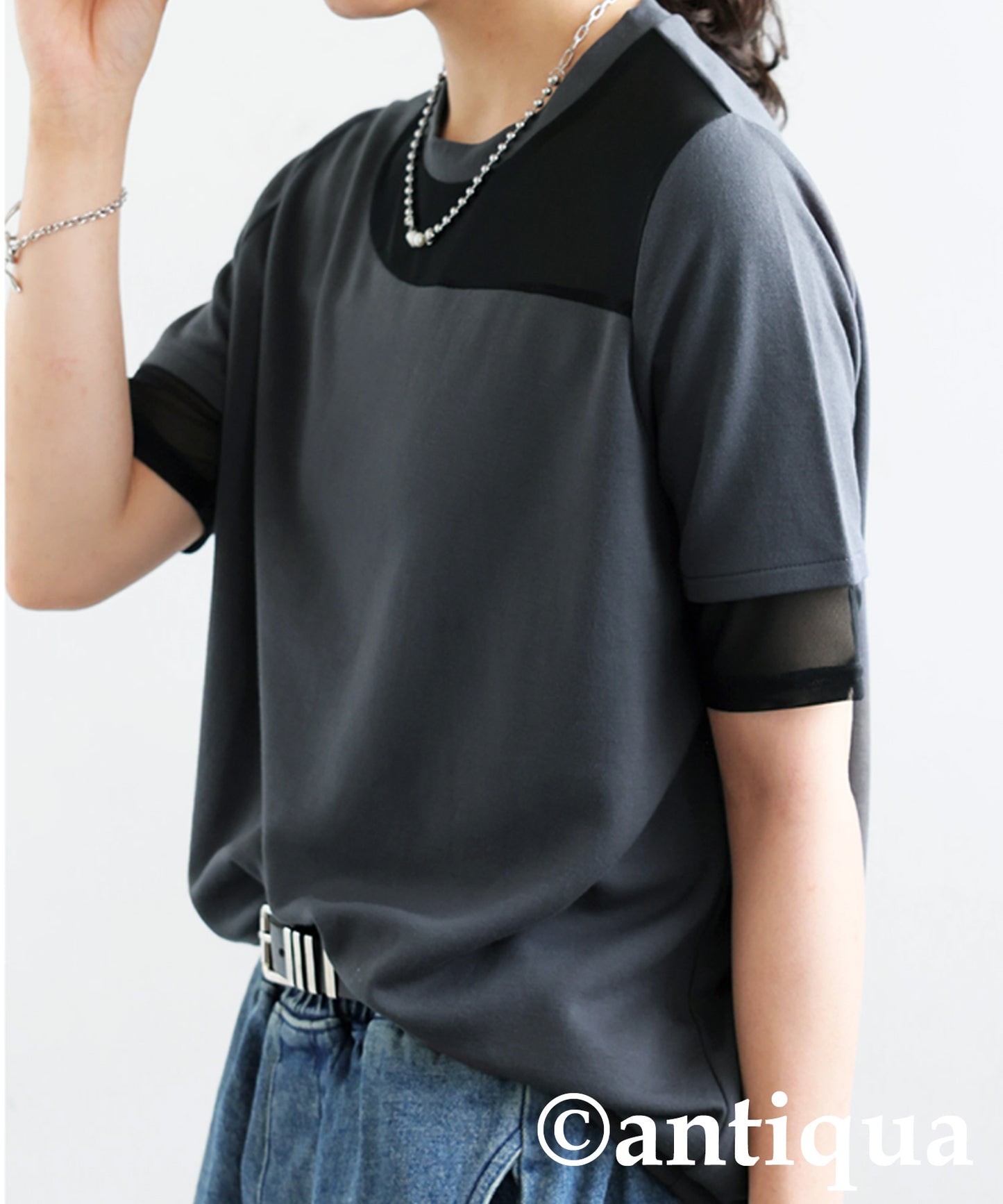 Ladies Sheer Short Sleeve Top