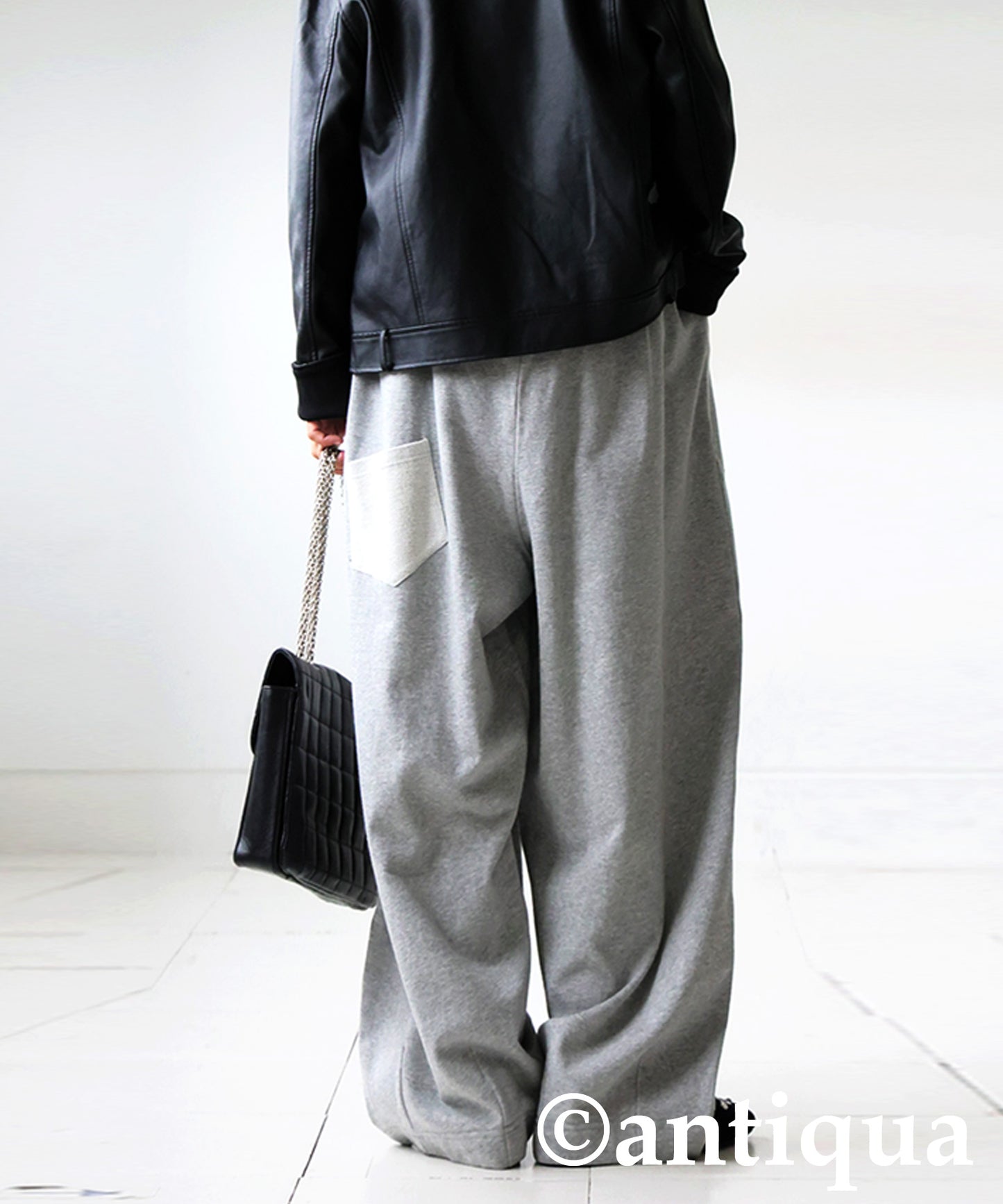 Curved Pants With Accent Pockets Ladies