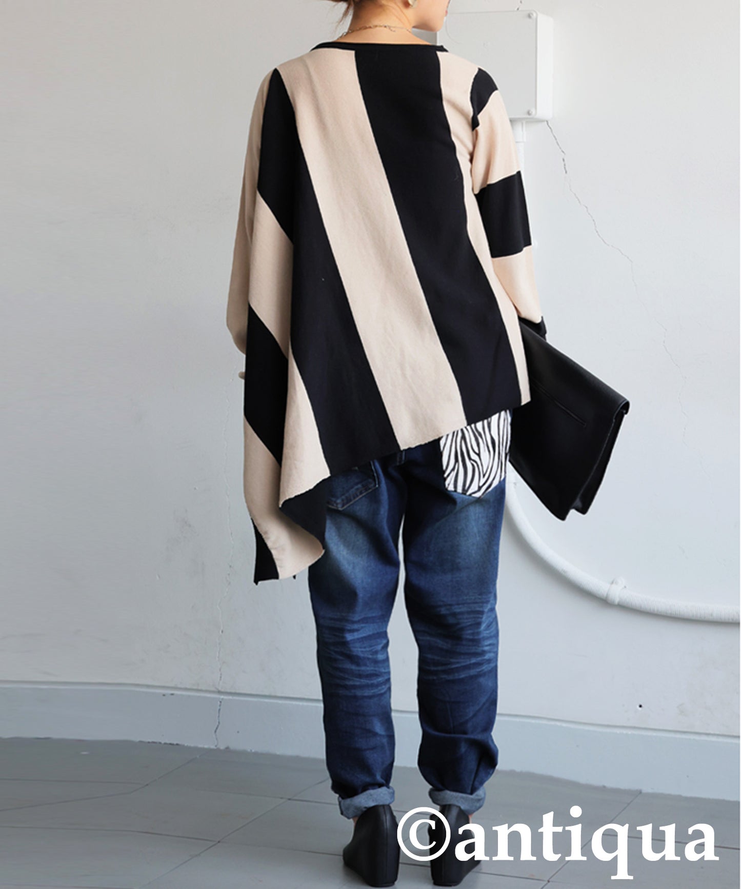 Bias Striped Knit Ladies