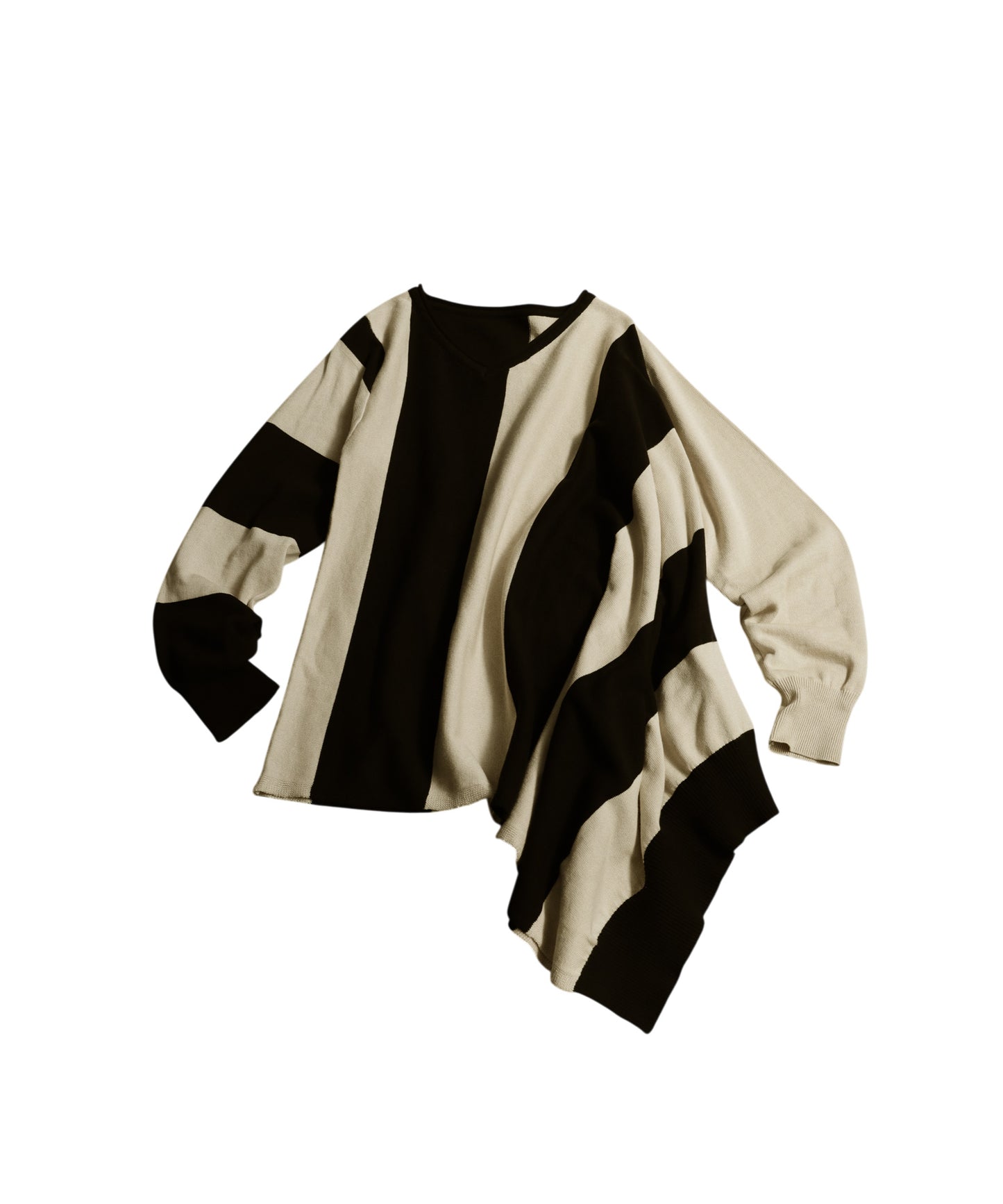 Bias Striped Knit Ladies