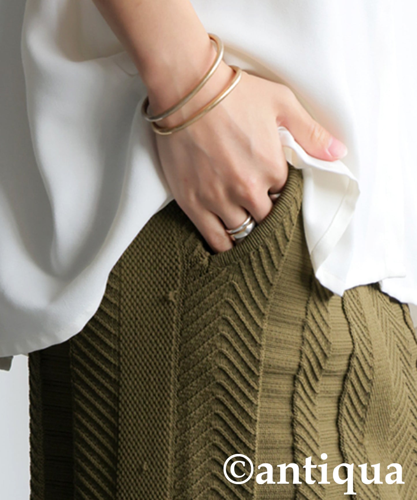 Sponge knit Long Skirt Ladies