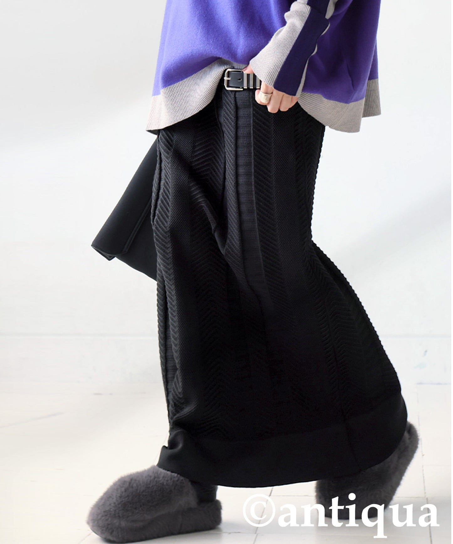 Sponge knit Long Skirt Ladies