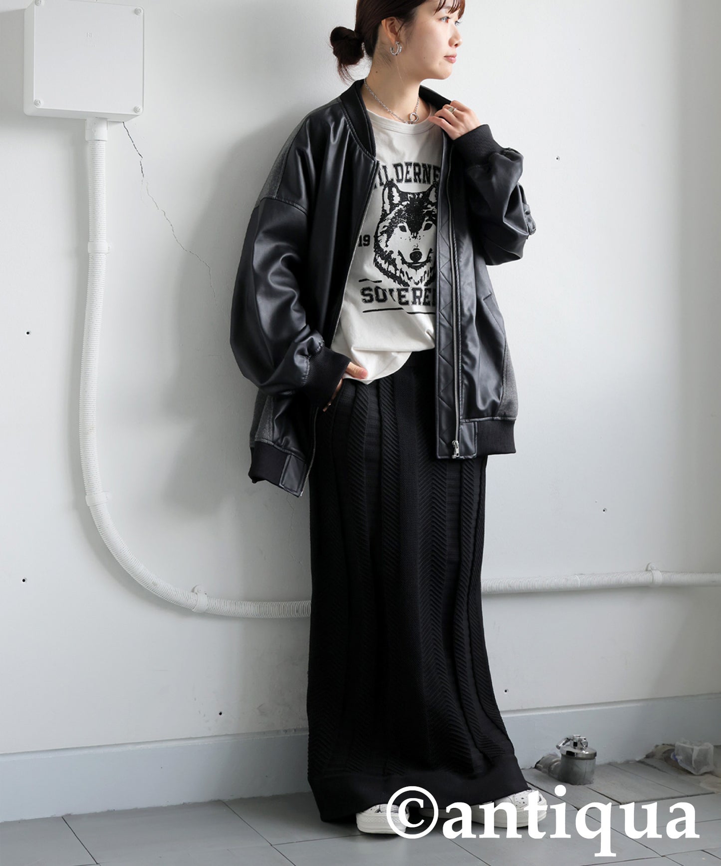 Sponge knit Long Skirt Ladies