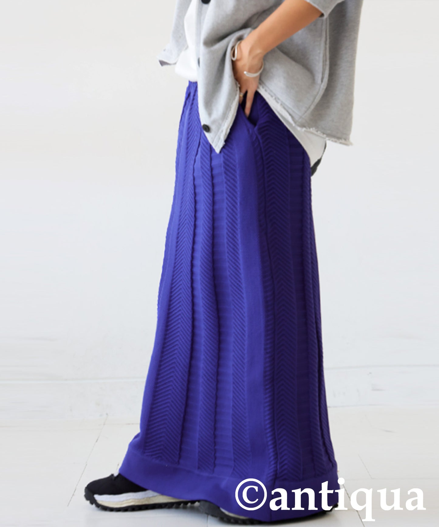 Sponge knit Long Skirt Ladies