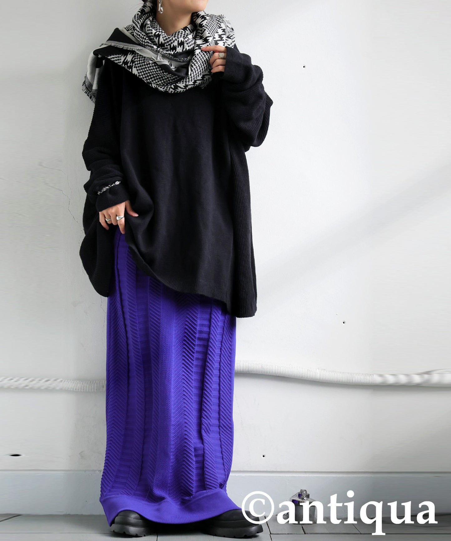 Sponge knit Long Skirt Ladies