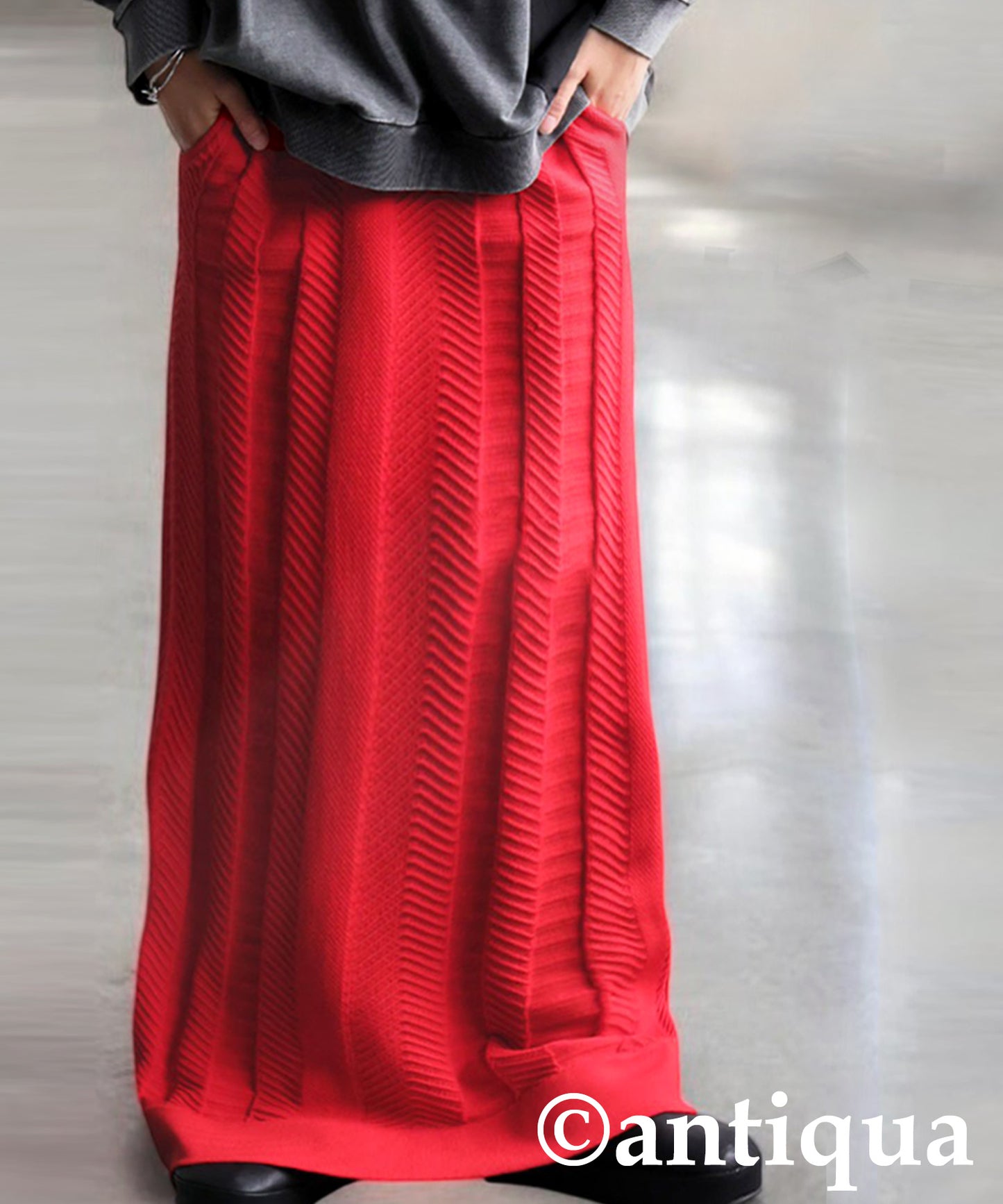 Sponge knit Long Skirt Ladies