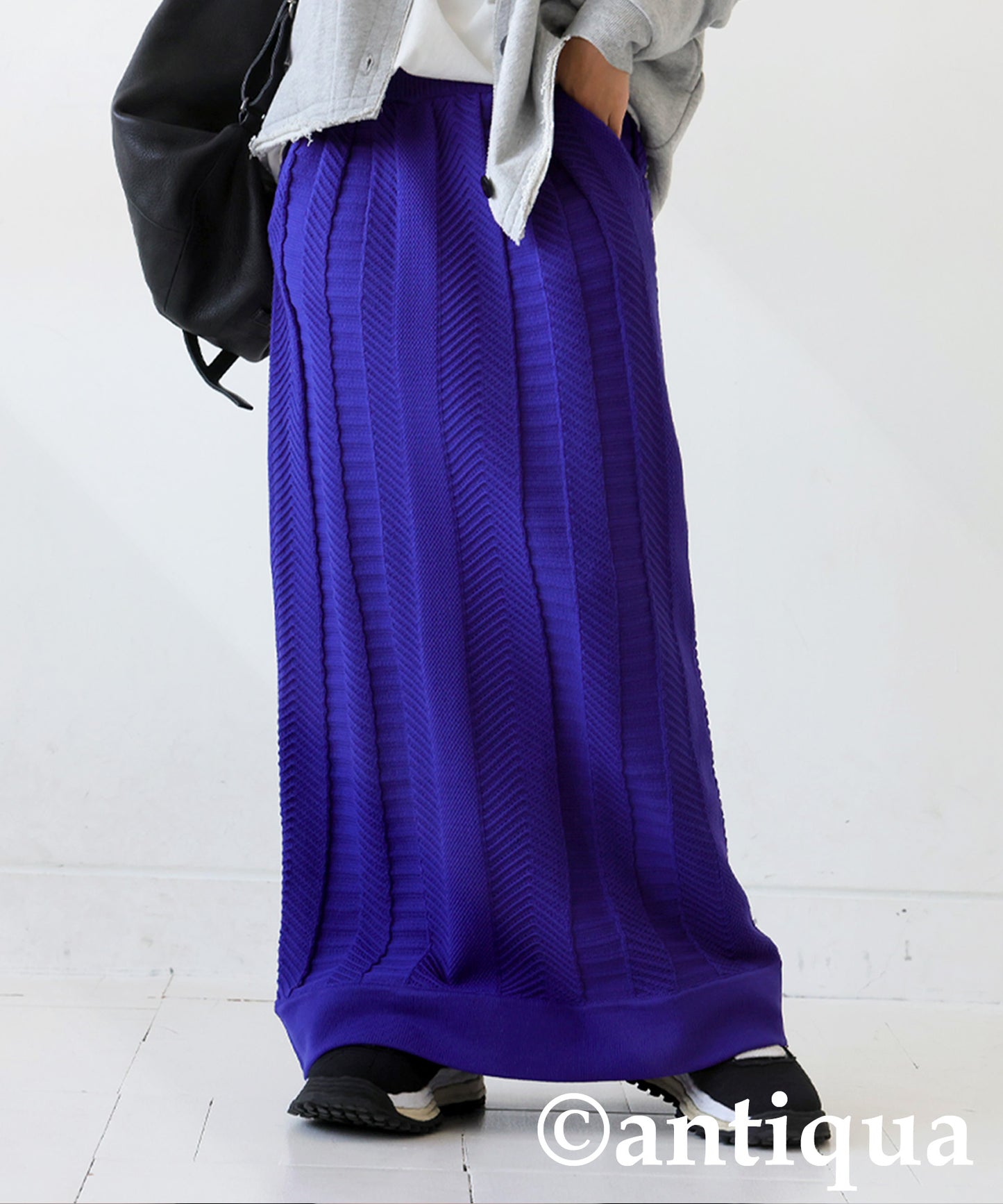 Sponge knit Long Skirt Ladies