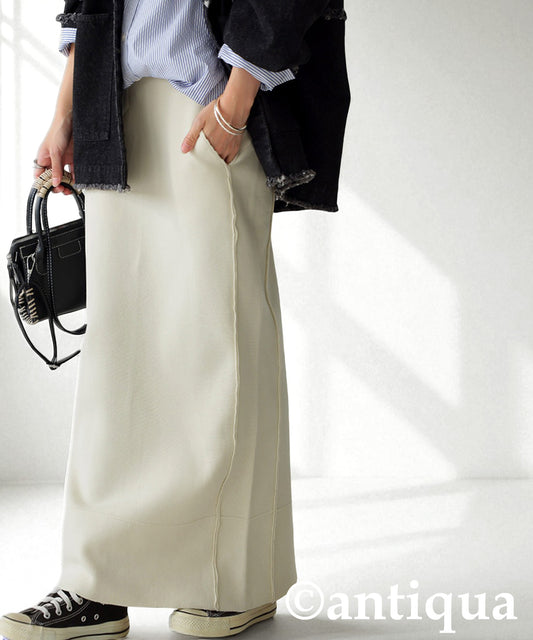Sponge Knit Long Skirt Ladies