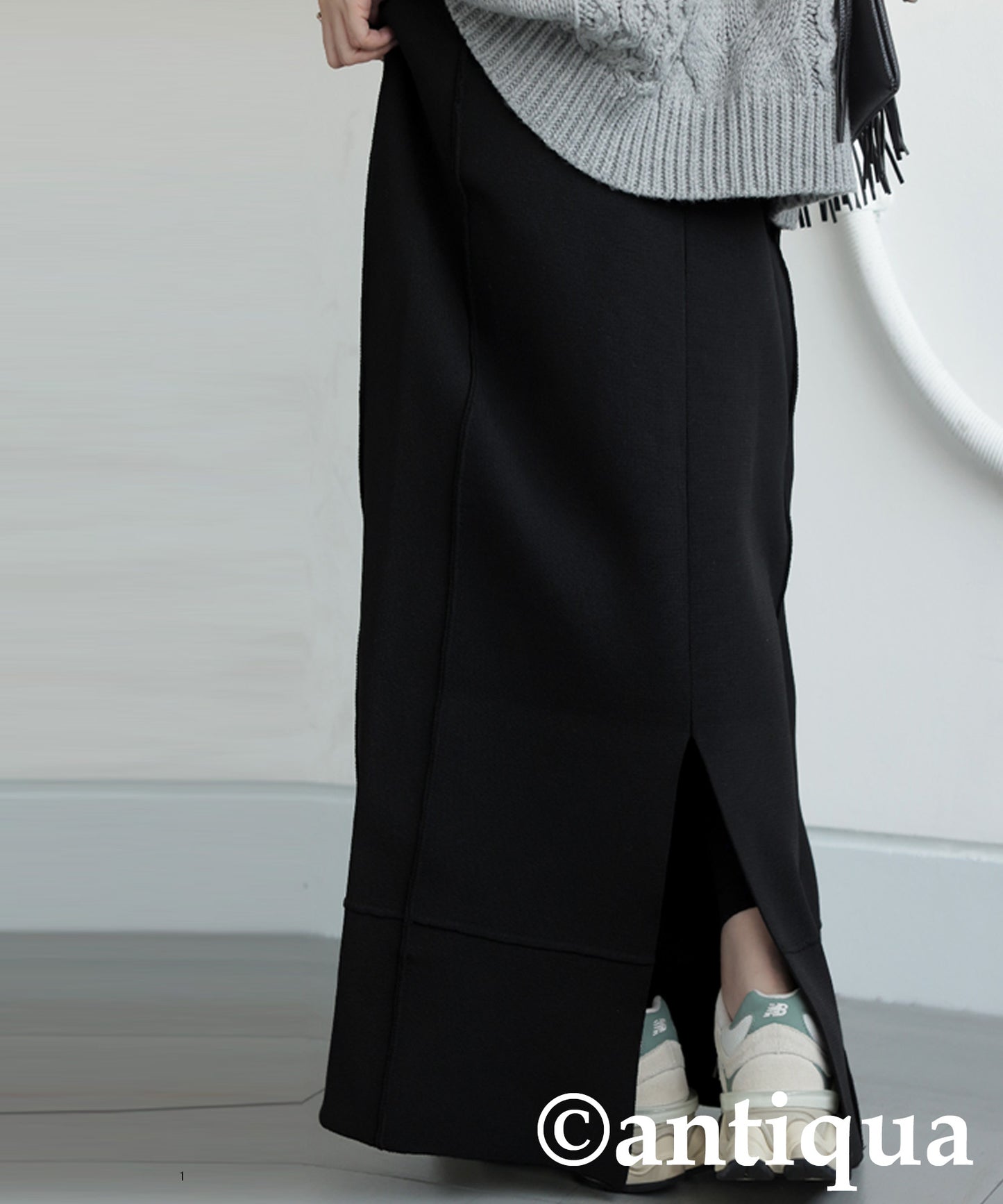 Sponge Knit Long Skirt Ladies