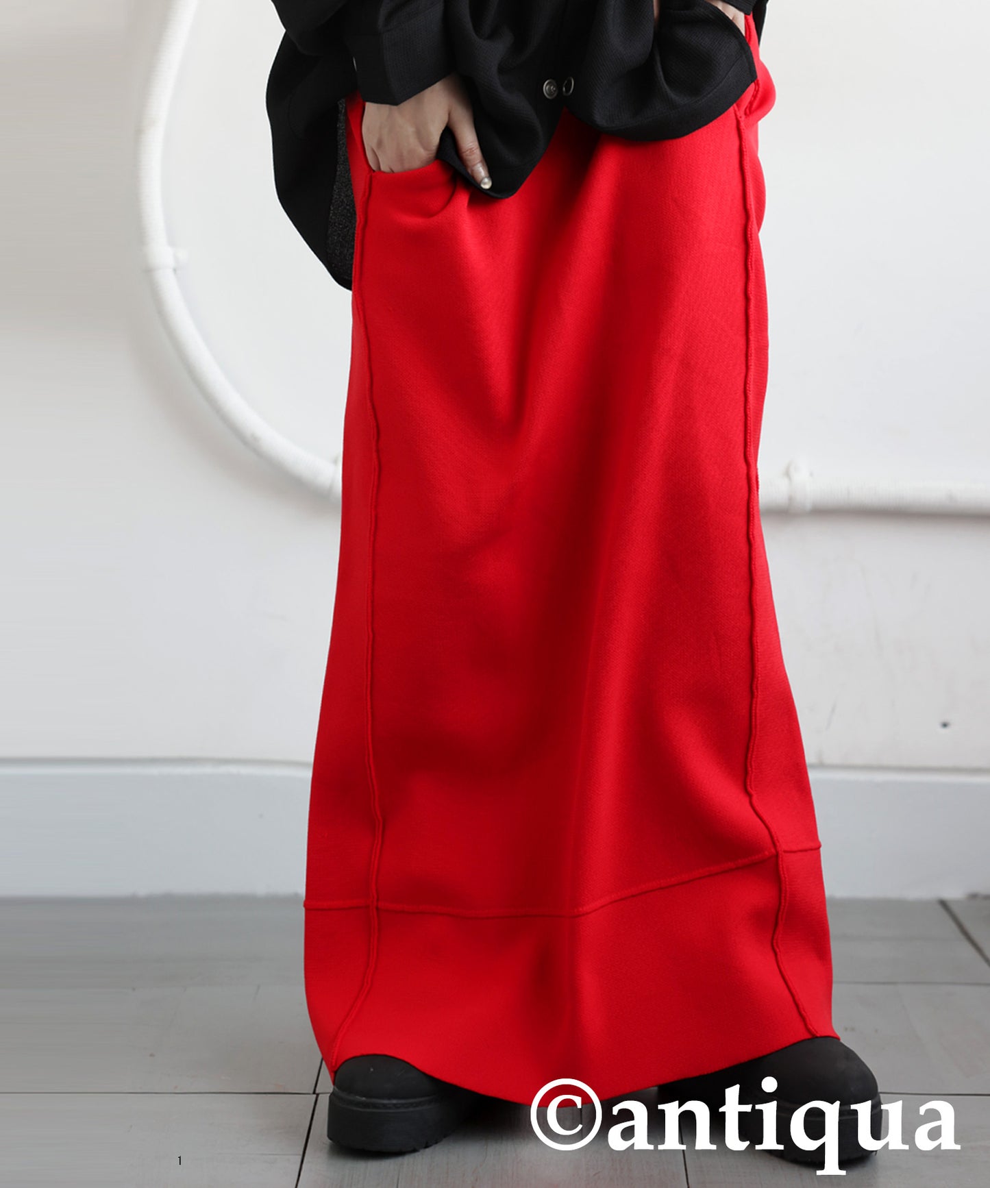 Sponge Knit Long Skirt Ladies