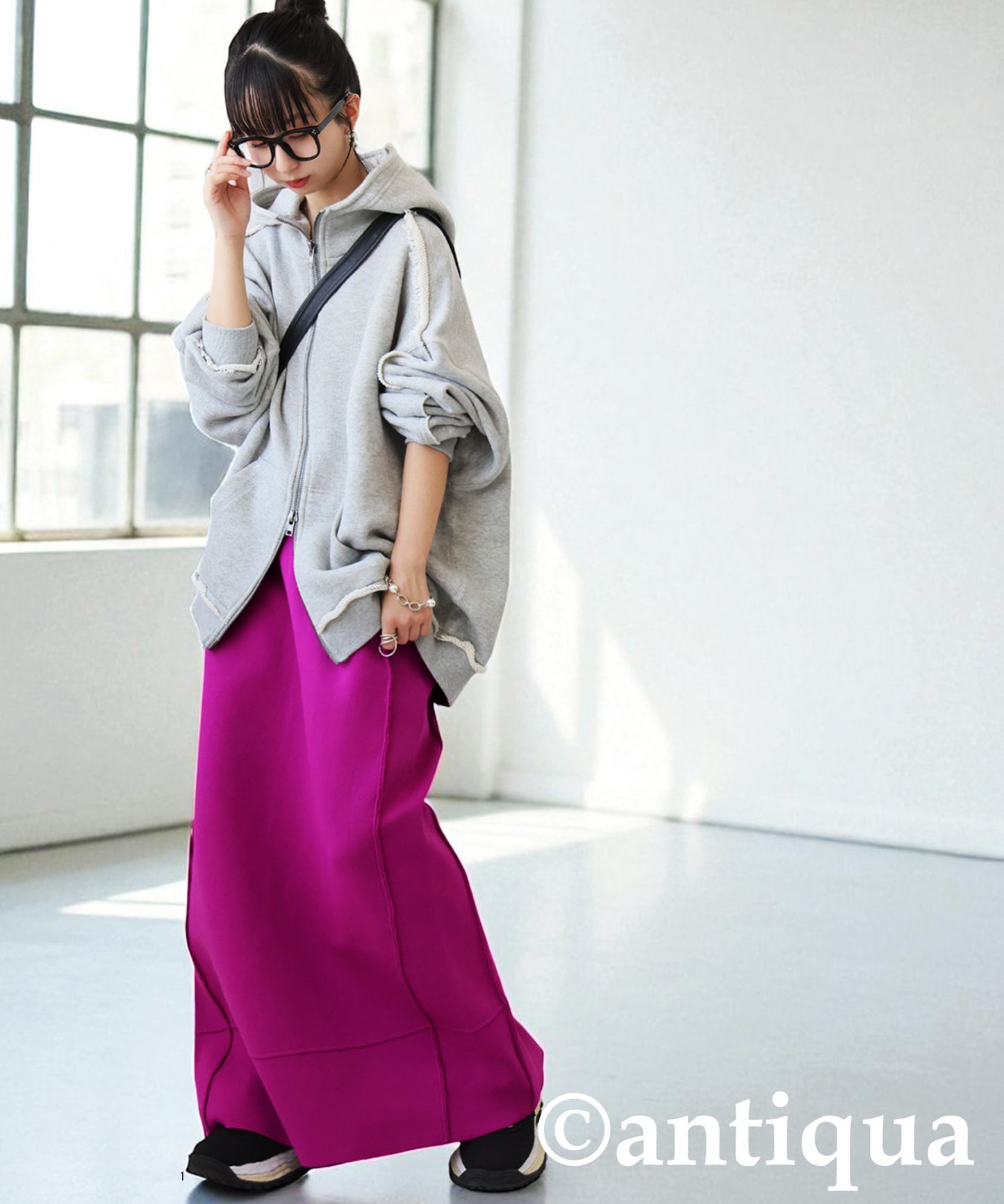 Sponge Knit Long Skirt Ladies