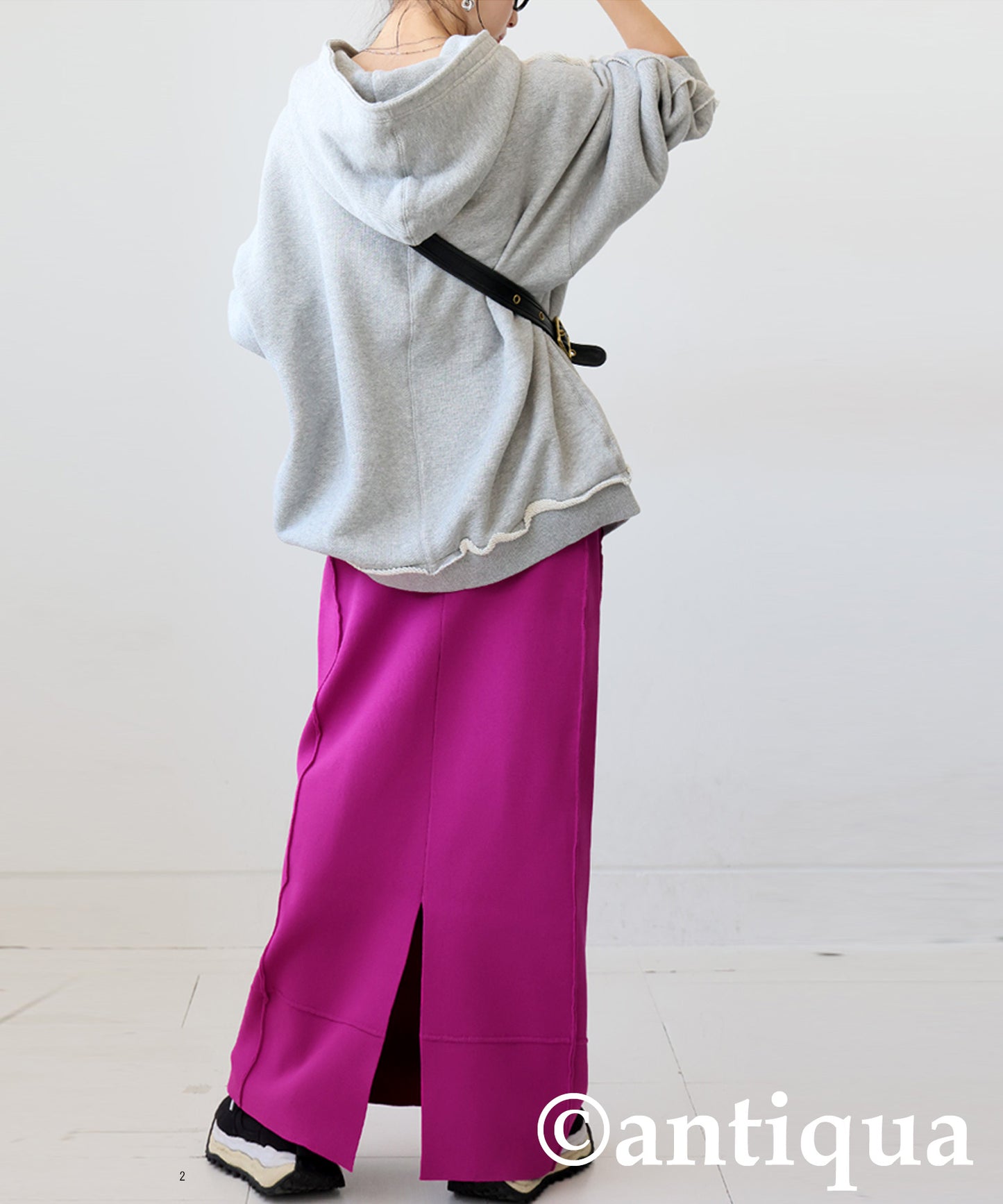 Sponge Knit Long Skirt Ladies