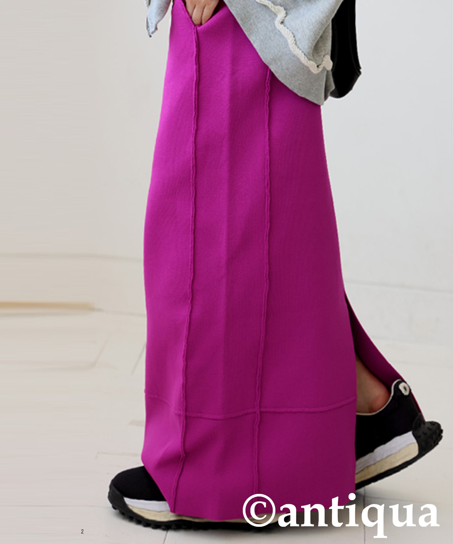 Sponge Knit Long Skirt Ladies