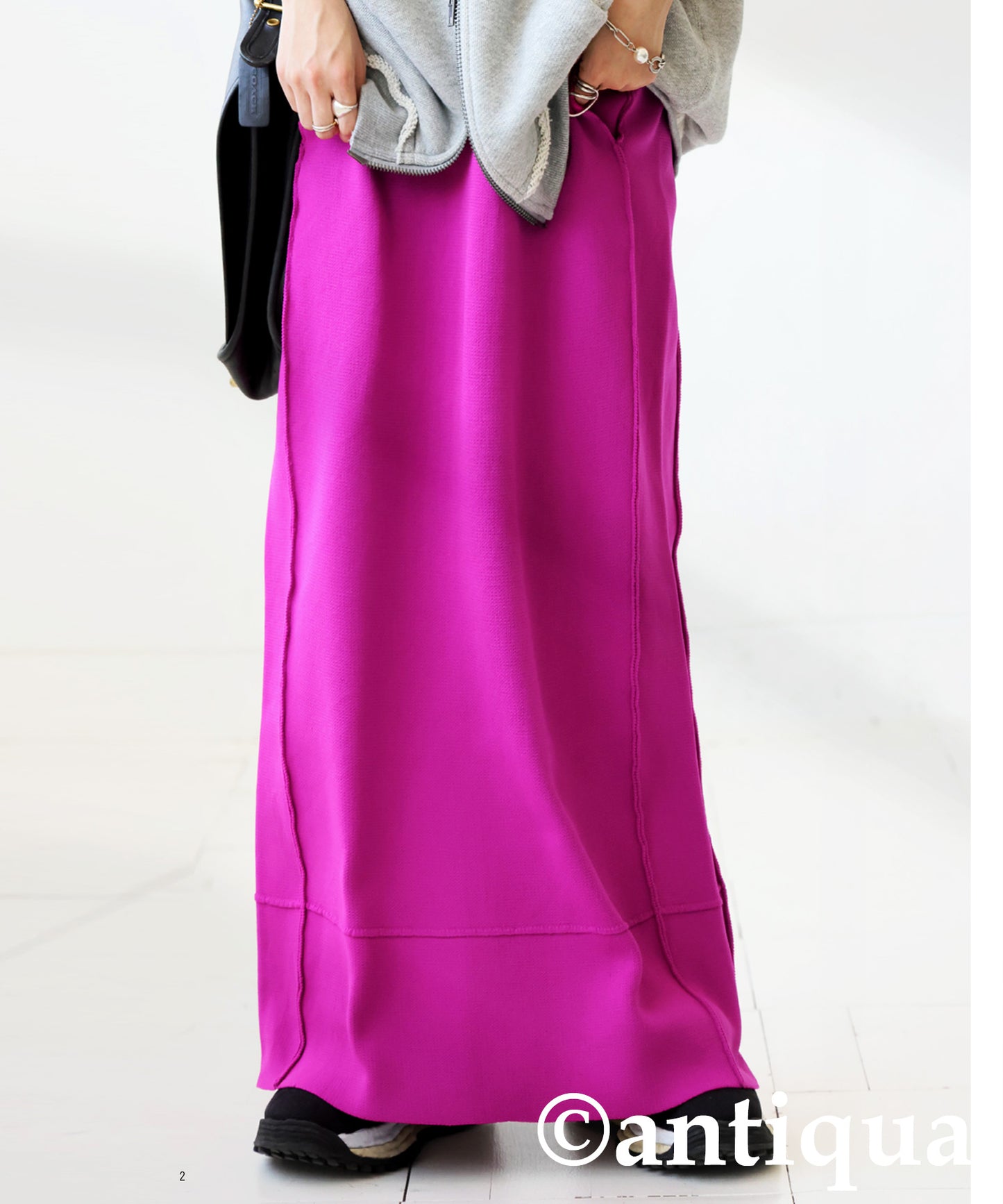Sponge Knit Long Skirt Ladies