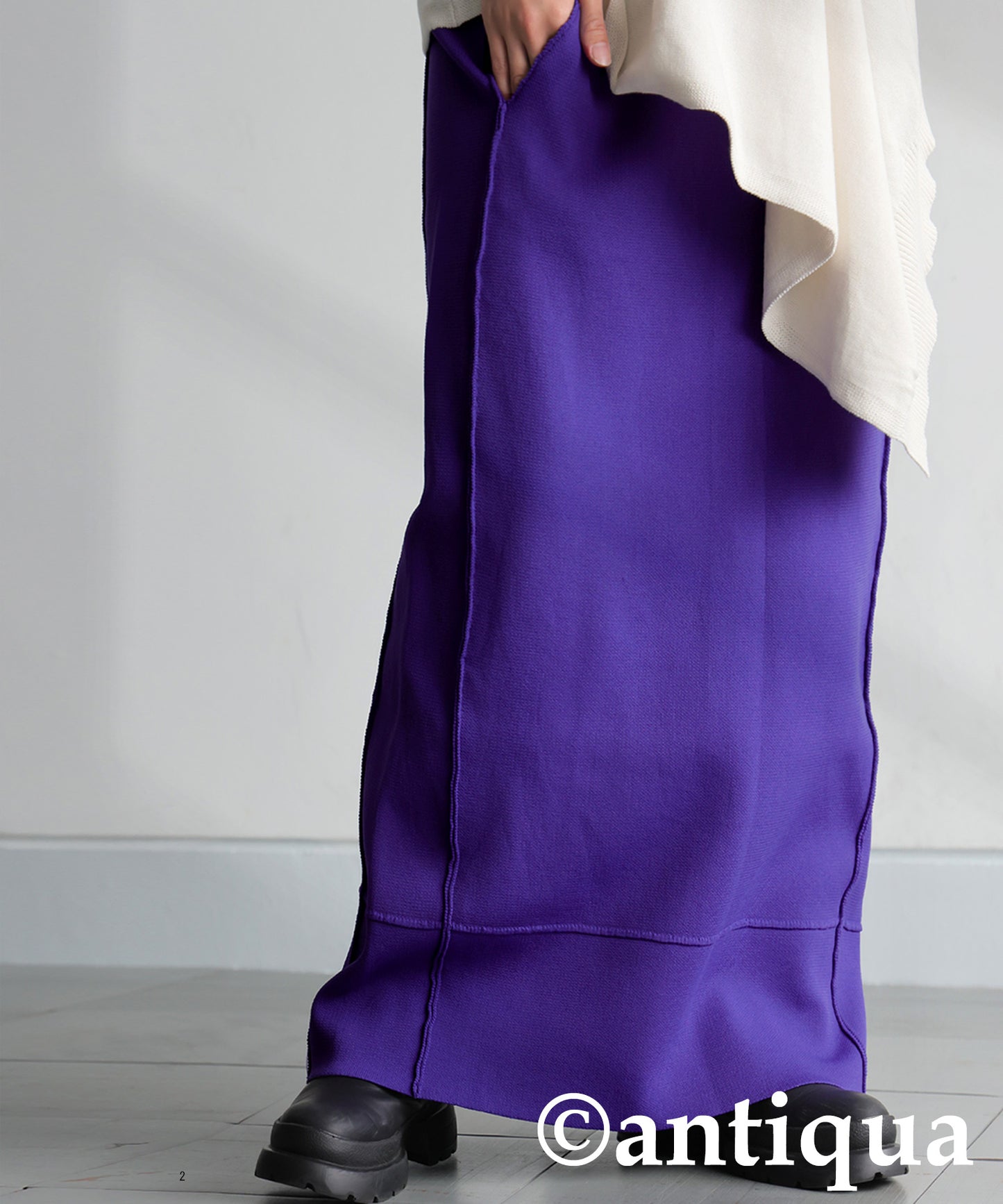 Sponge Knit Long Skirt Ladies