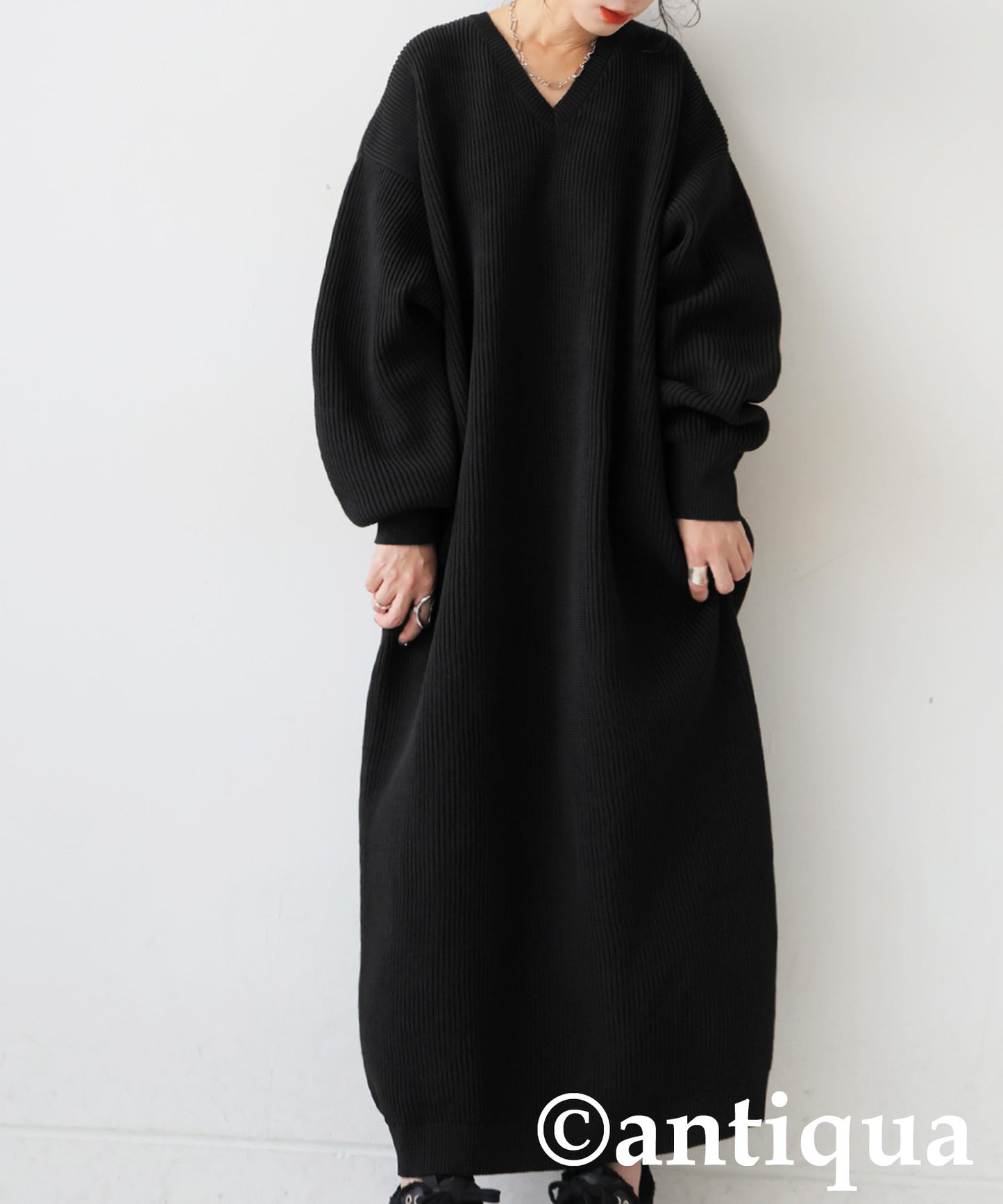 Ribbed Knit Dress Ladies