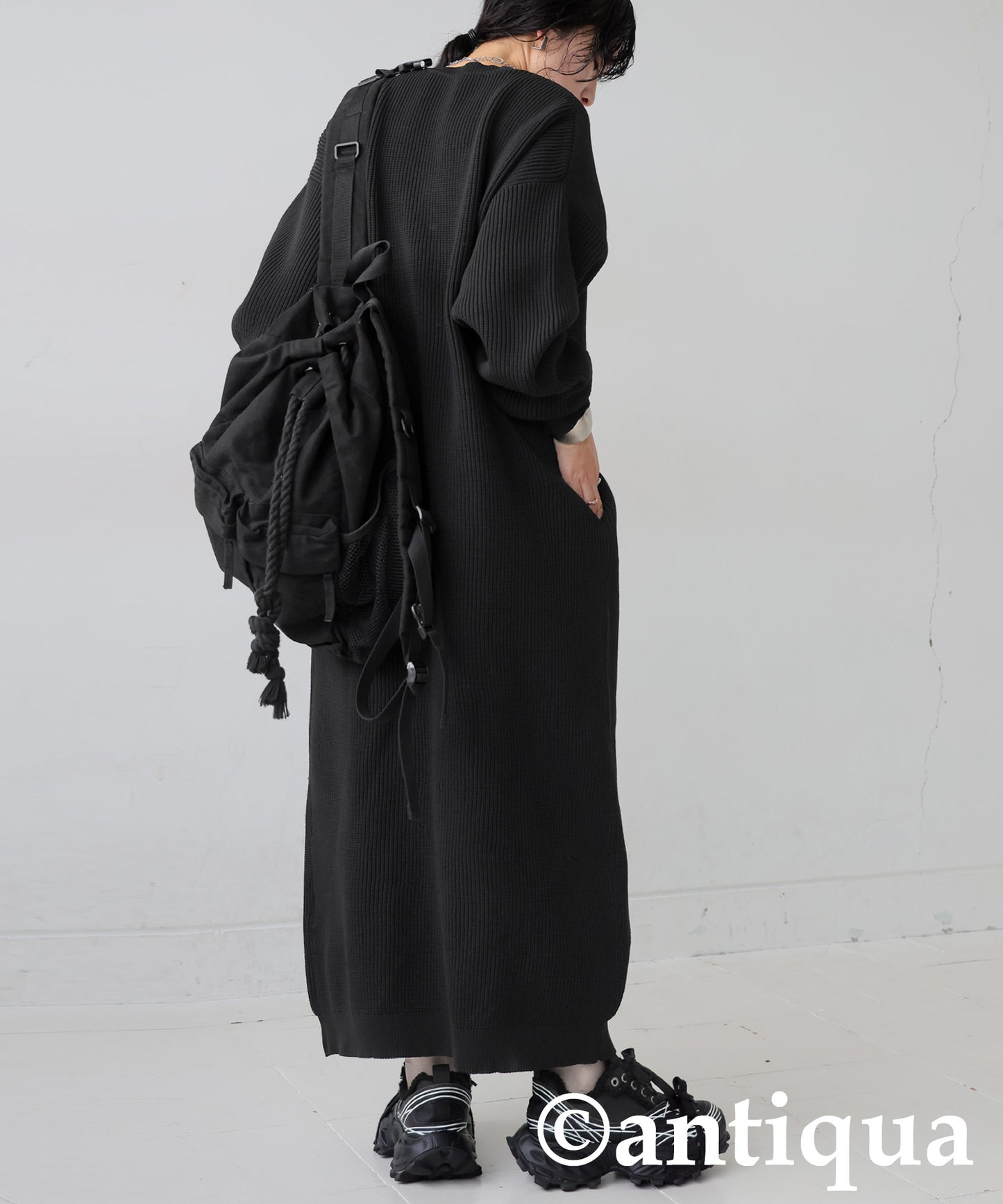 Ribbed Knit Dress Ladies