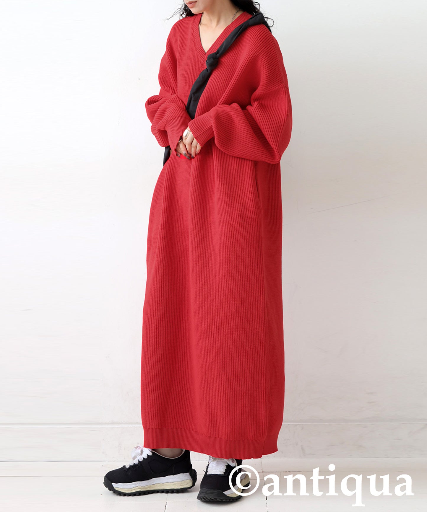 Ribbed Knit Dress Ladies