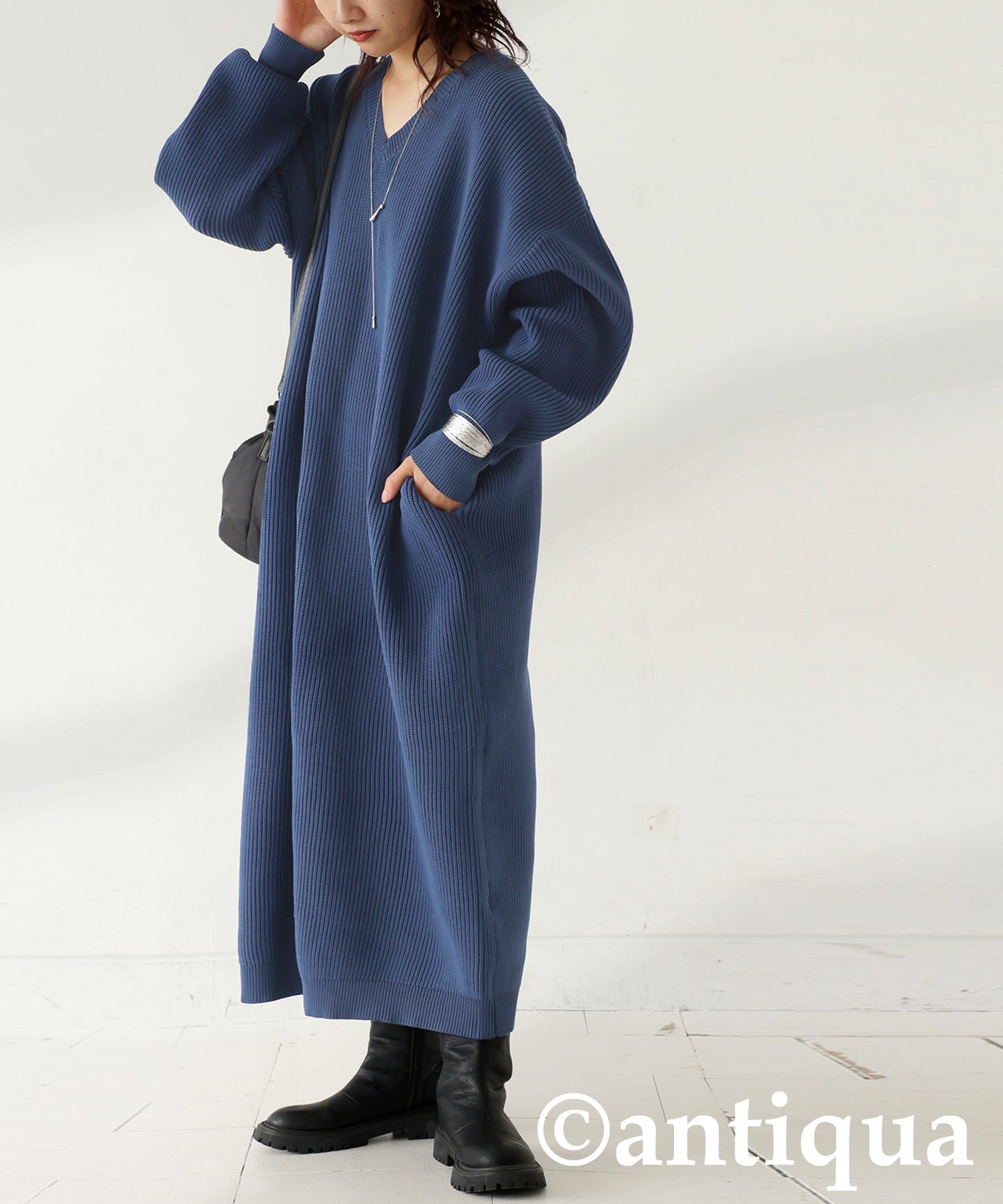 Ribbed Knit Dress Ladies