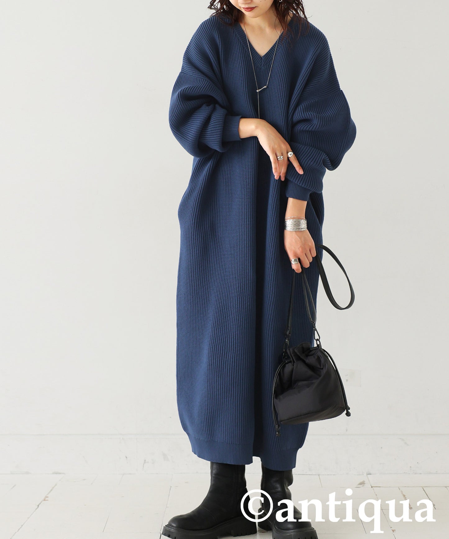 Ribbed Knit Dress Ladies