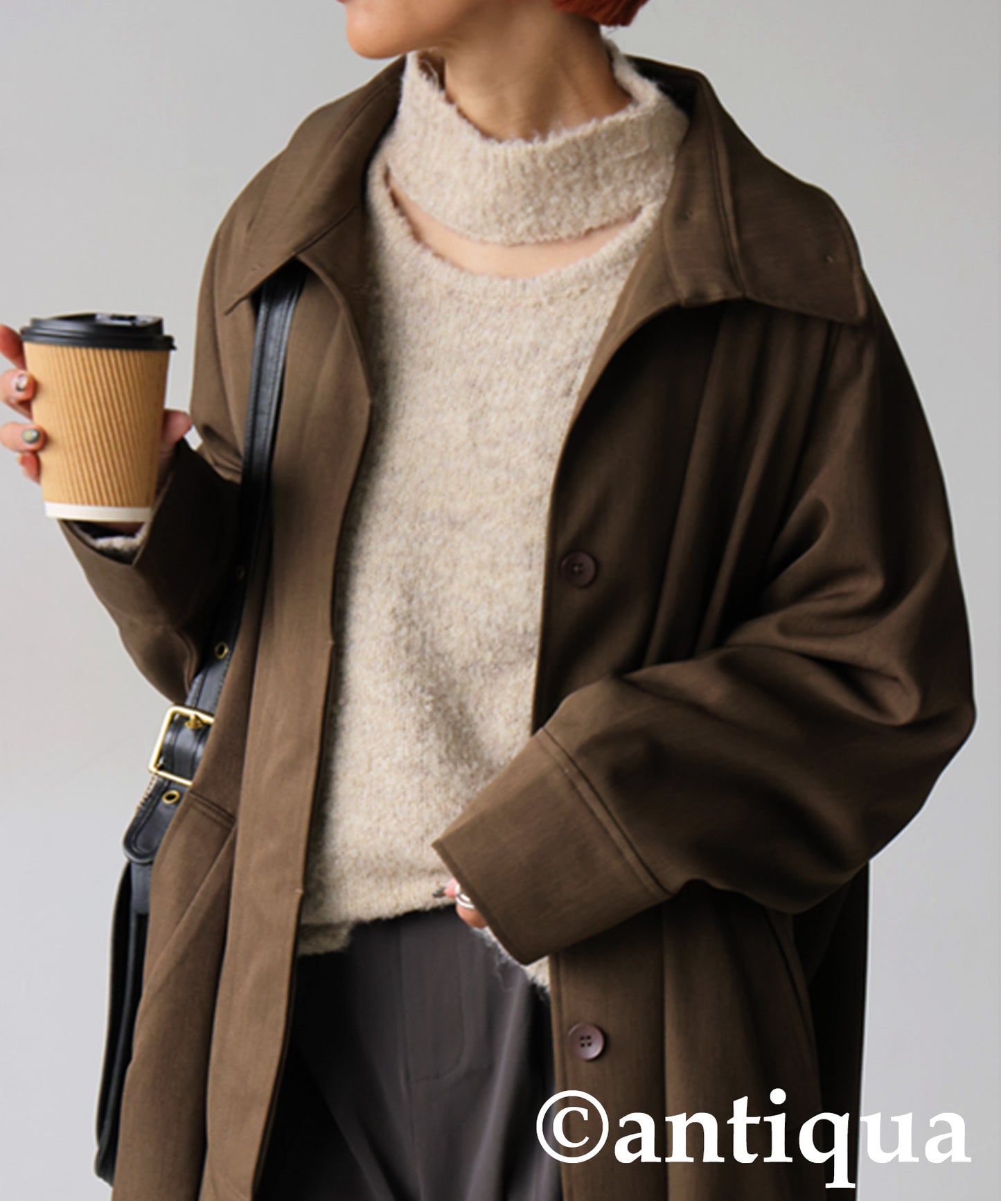 Boucle Cutout Knit Tops Ladies