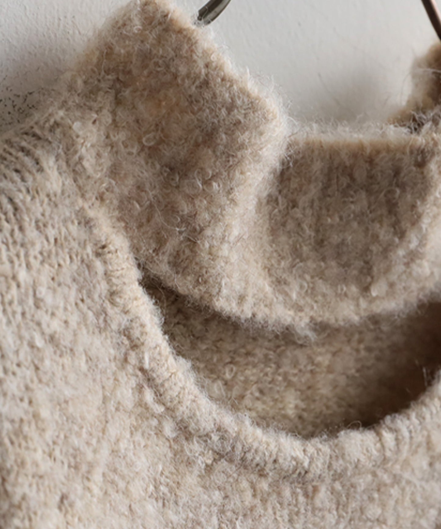 Boucle Cutout Knit Tops Ladies