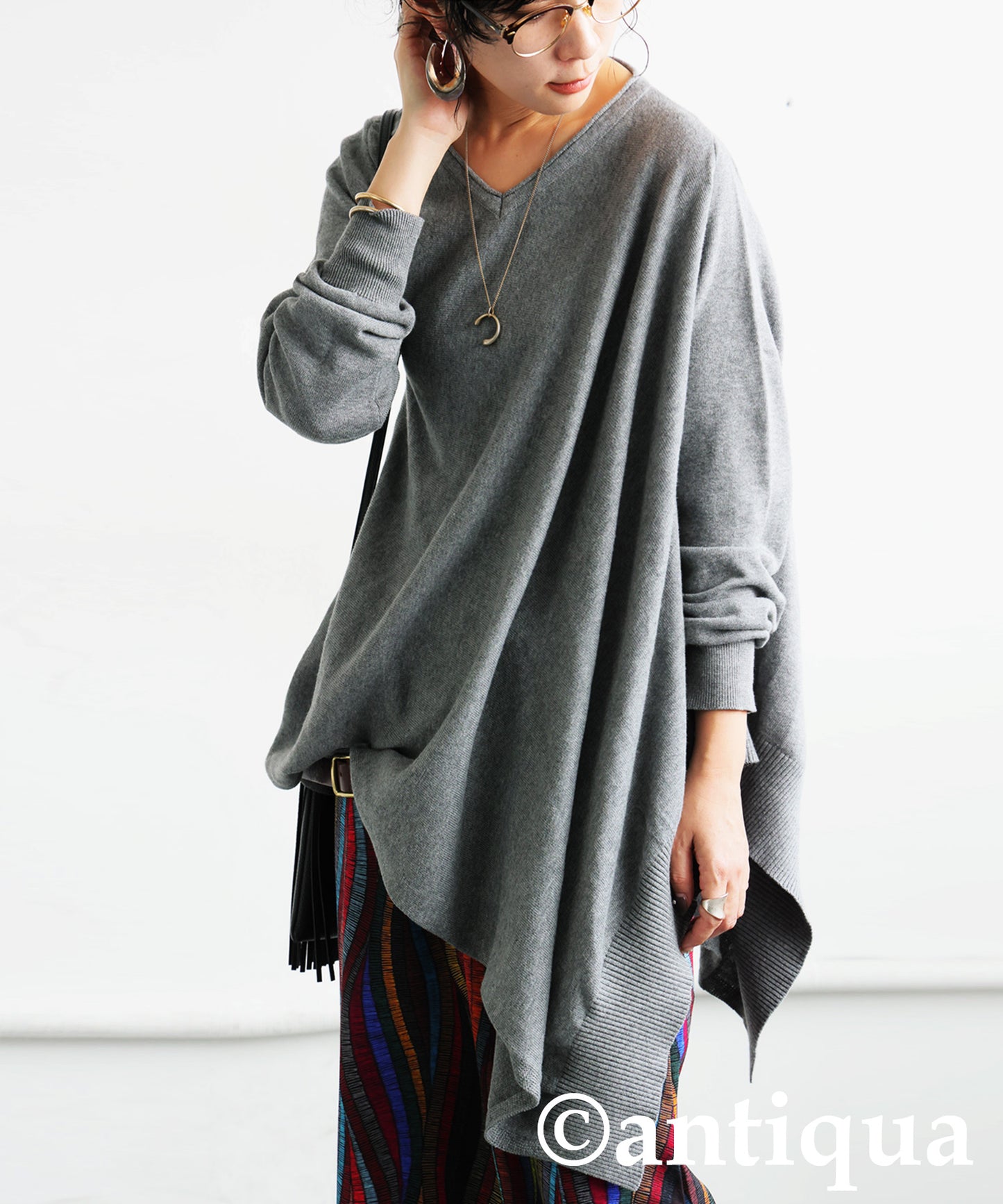 Asymmetrical Knit Top Ladies