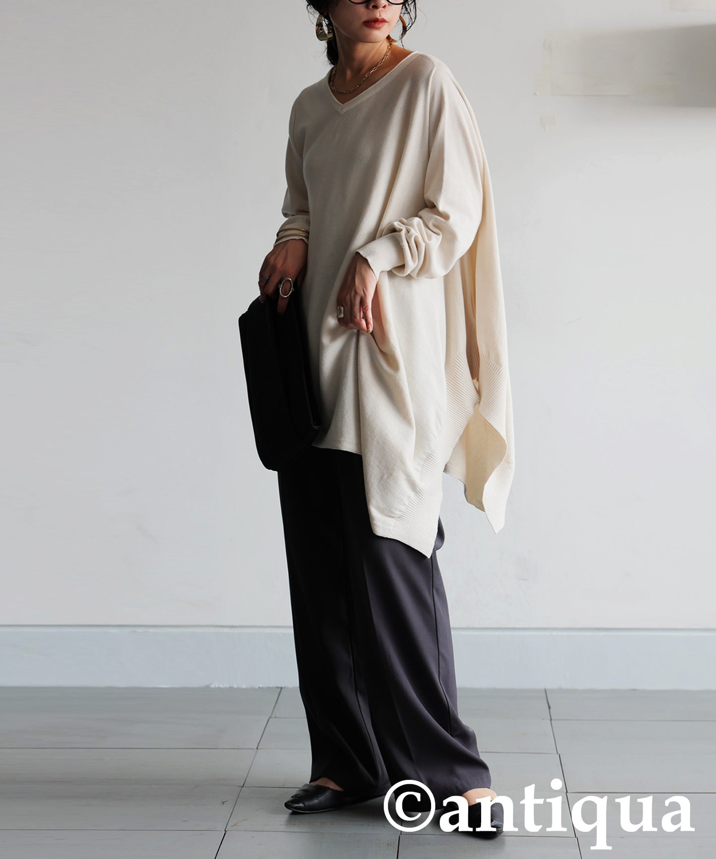 Asymmetrical Knit Top Ladies