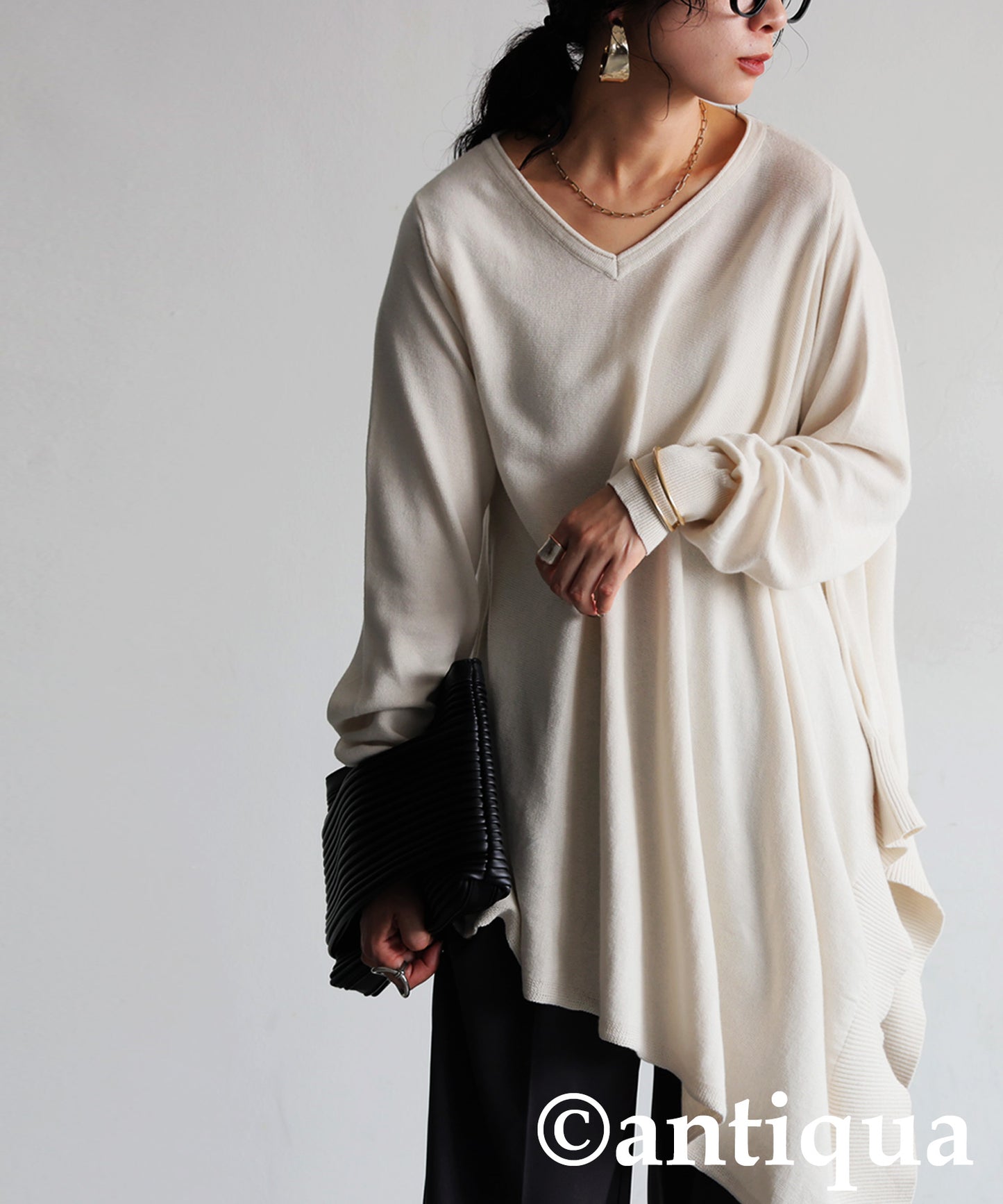 Asymmetrical Knit Top Ladies