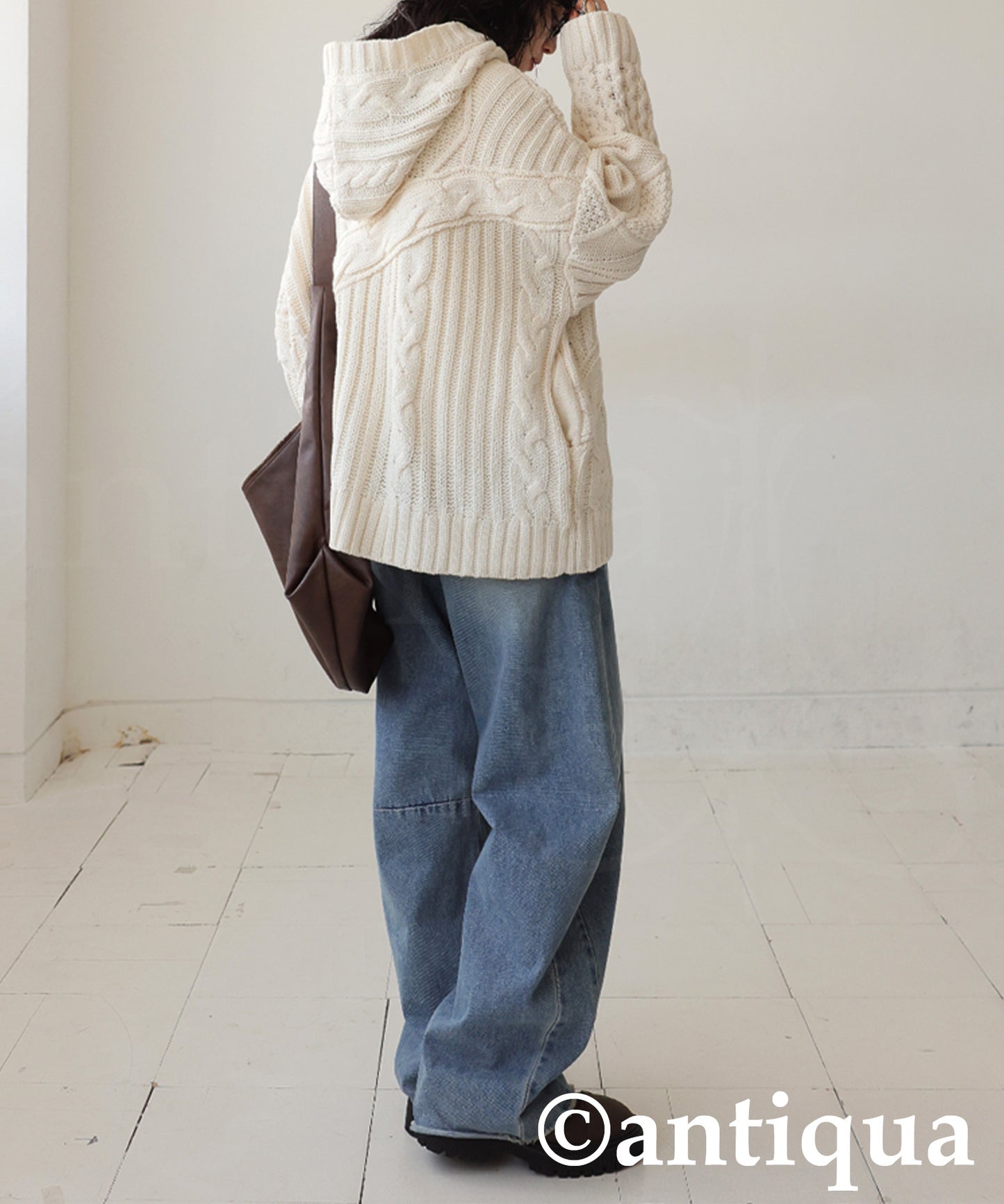 Toggle Button Cable Knit  tops Ladies