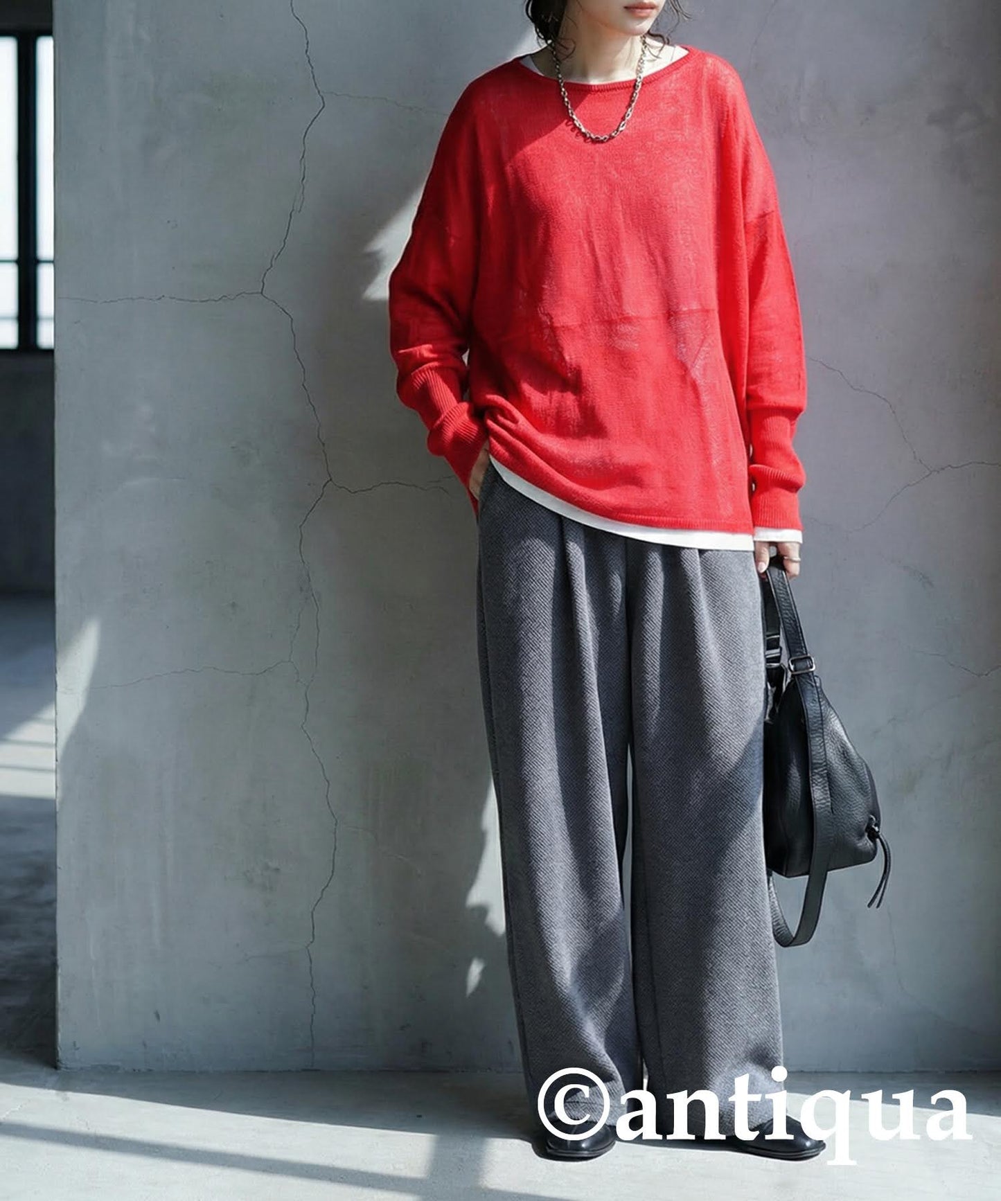 Deformed Knit Top Ladies