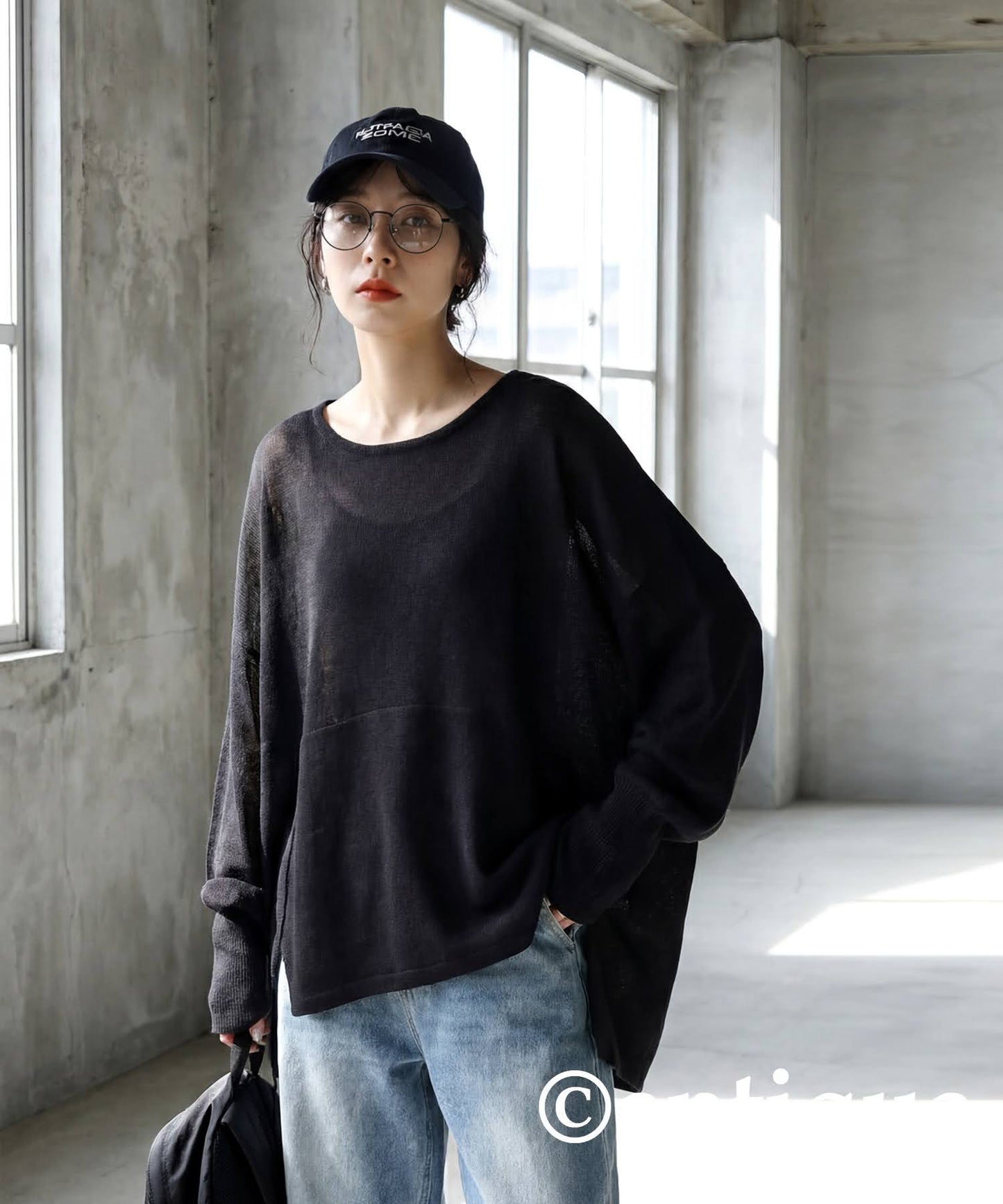 Deformed Knit Top Ladies