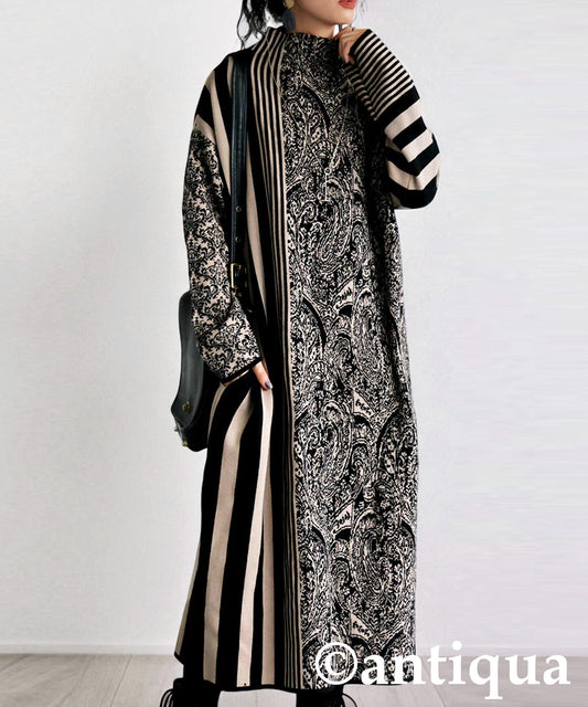 Patterned Knit Dress Ladies