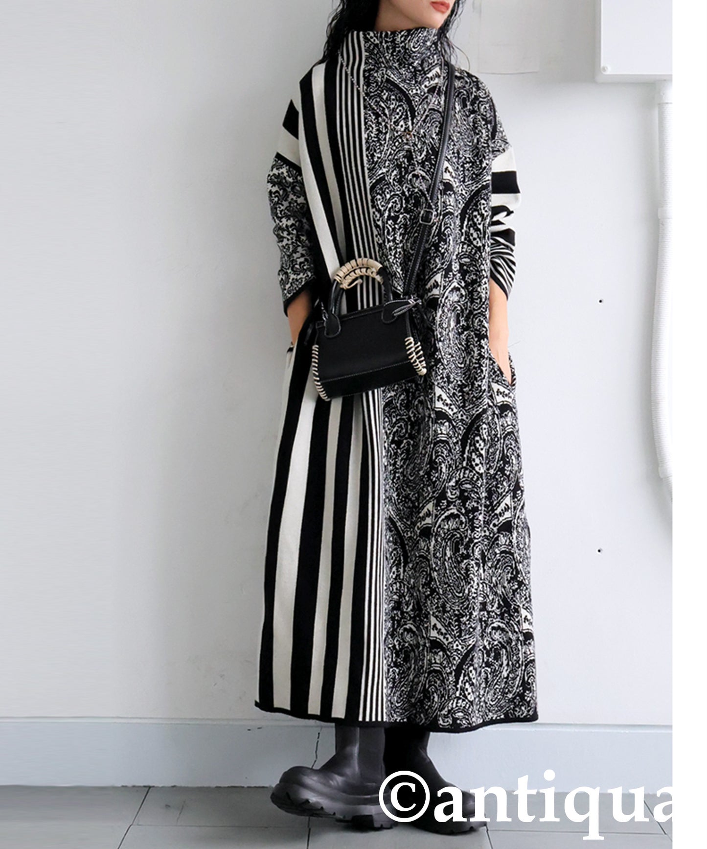 Patterned Knit Dress Ladies