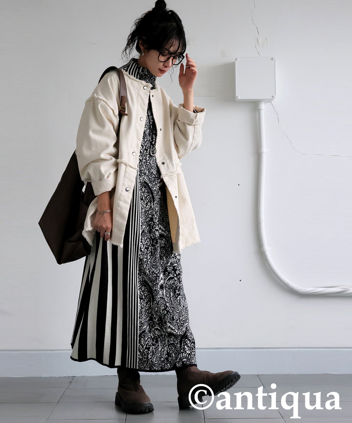 Patterned Knit Dress Ladies