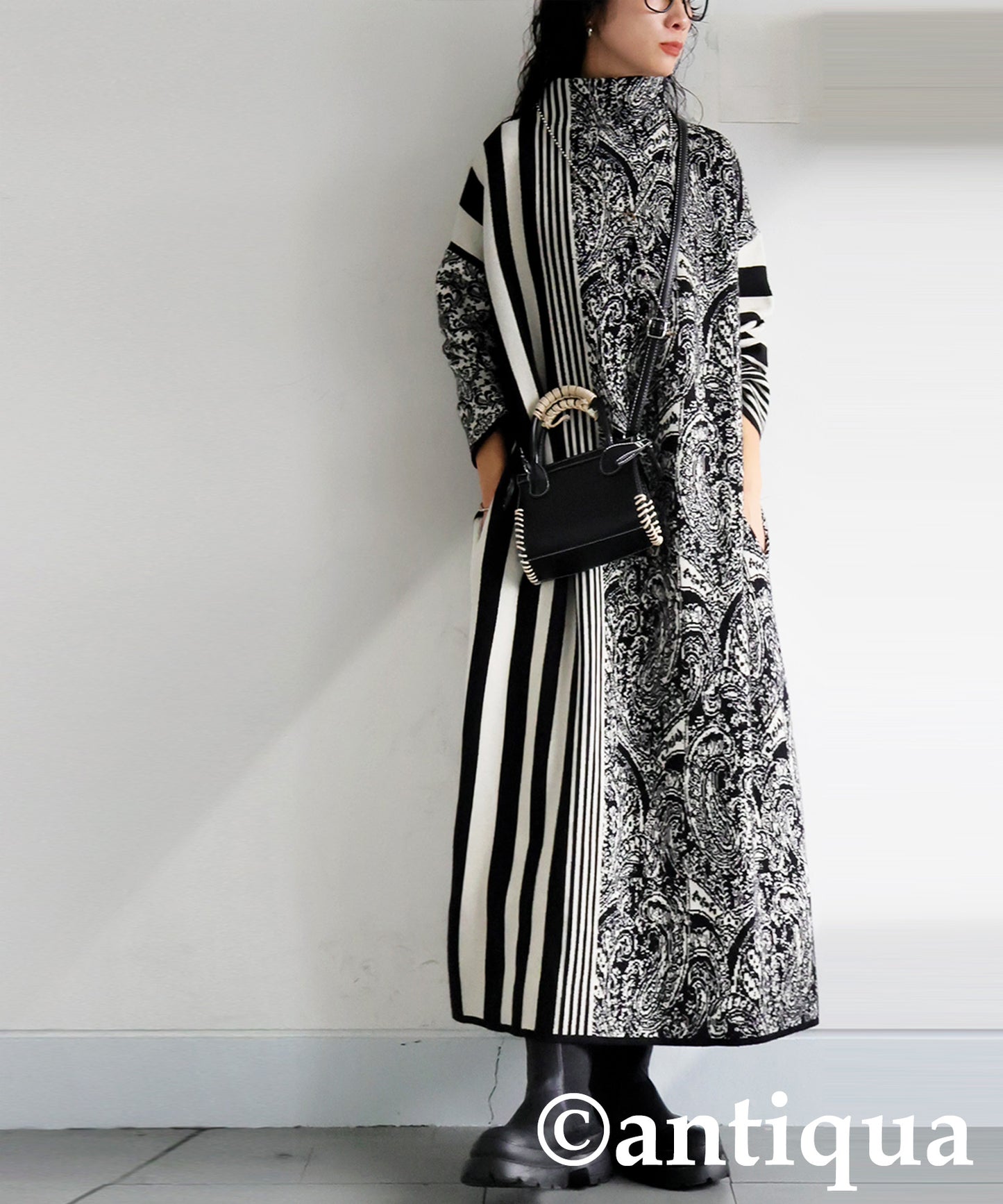 Patterned Knit Dress Ladies