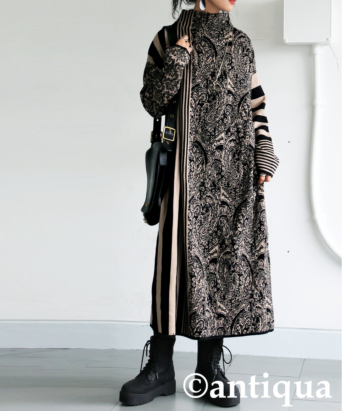 Patterned Knit Dress Ladies