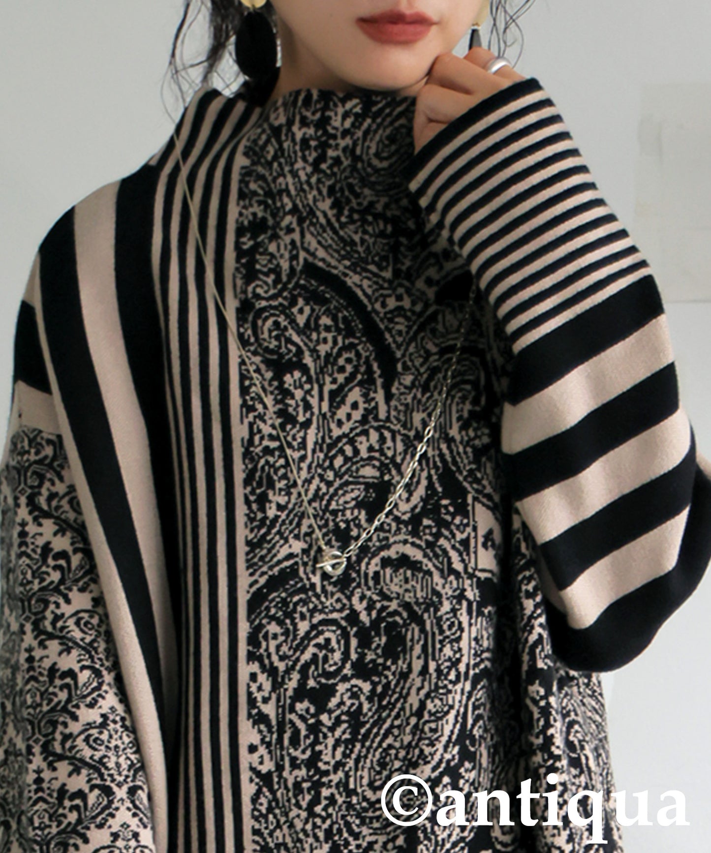 Patterned Knit Dress Ladies