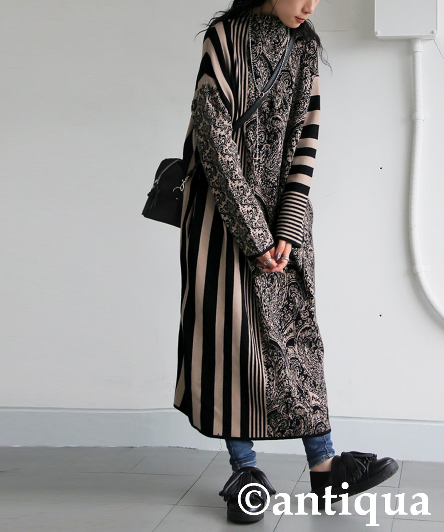 Patterned Knit Dress Ladies