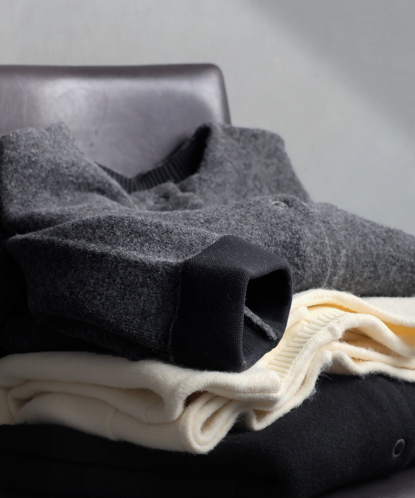 Double-Face Collarless Jacket Ladies