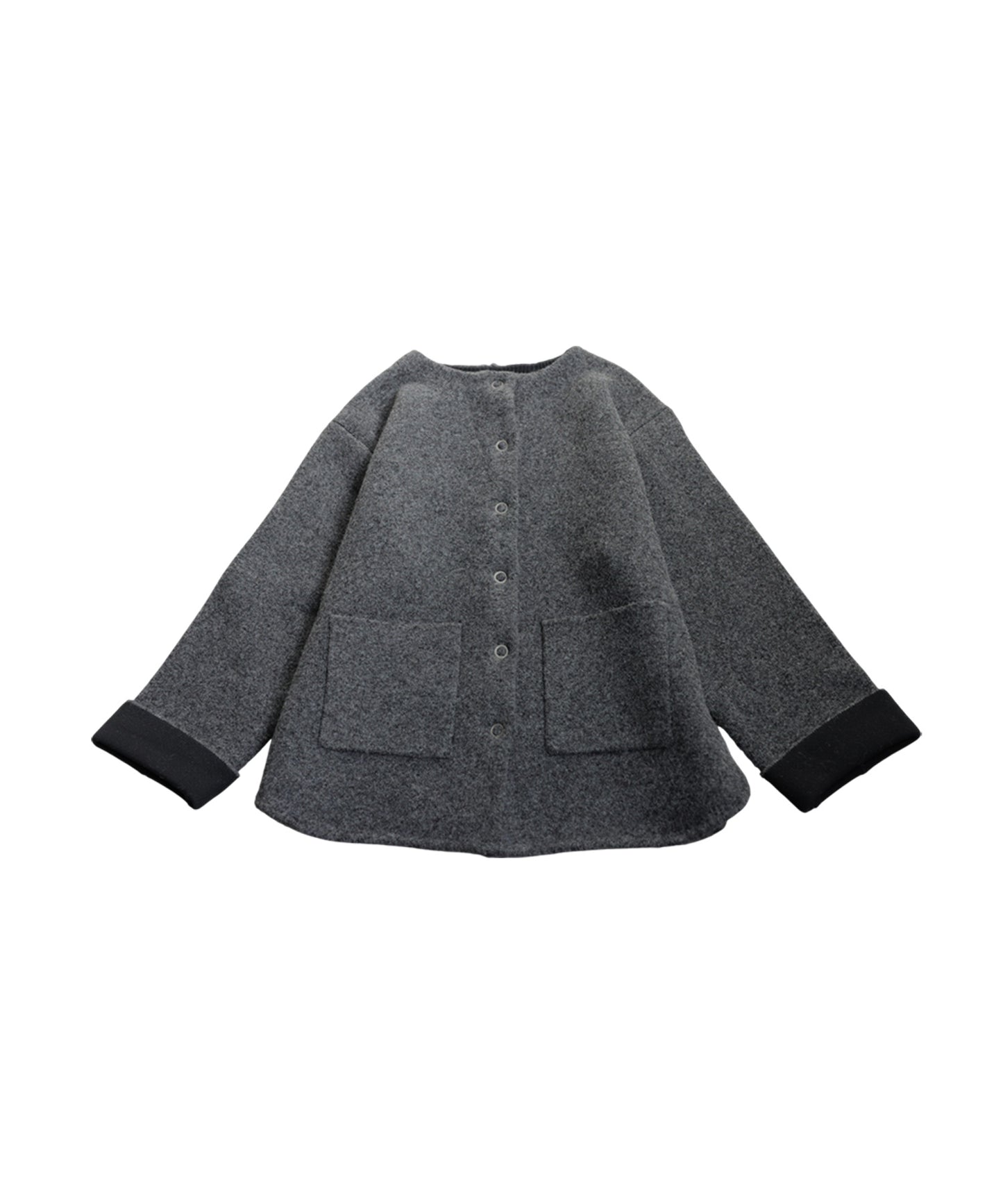 Double-Face Collarless Jacket Ladies