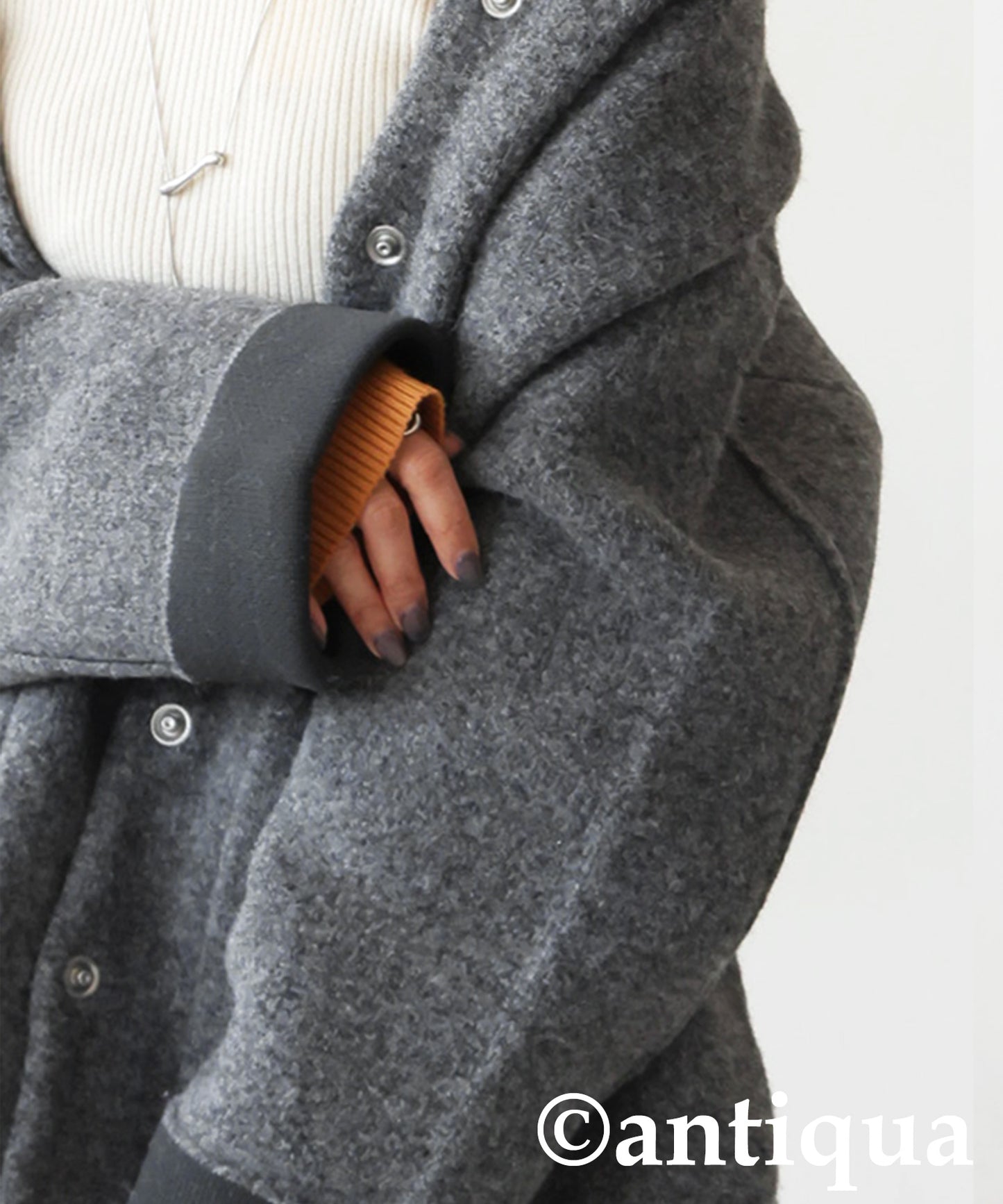 Double-Face Collarless Jacket Ladies