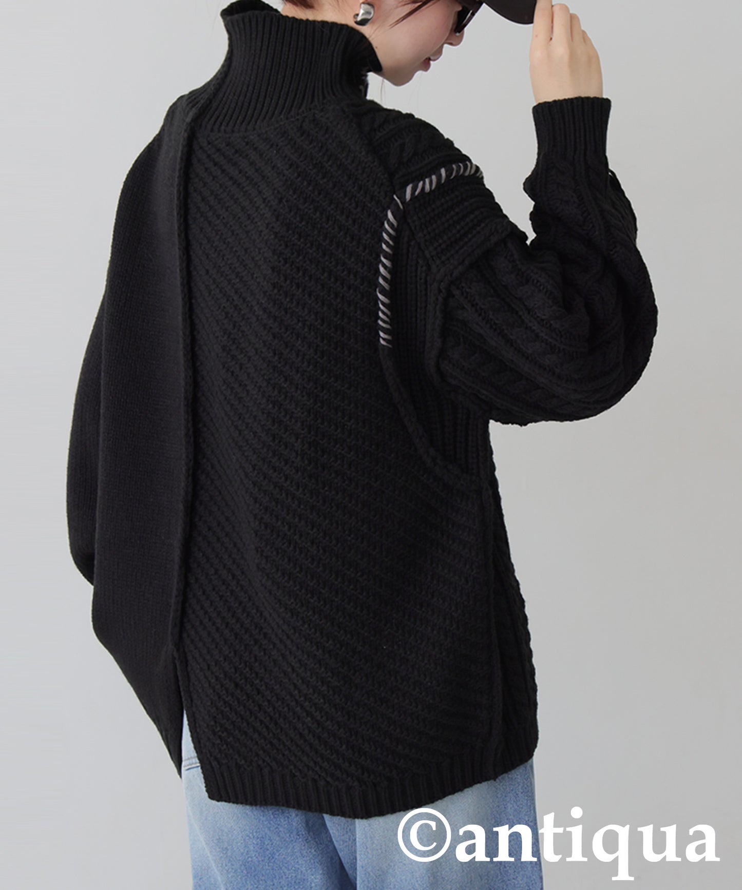 Mixed Knit Pullover Ladies